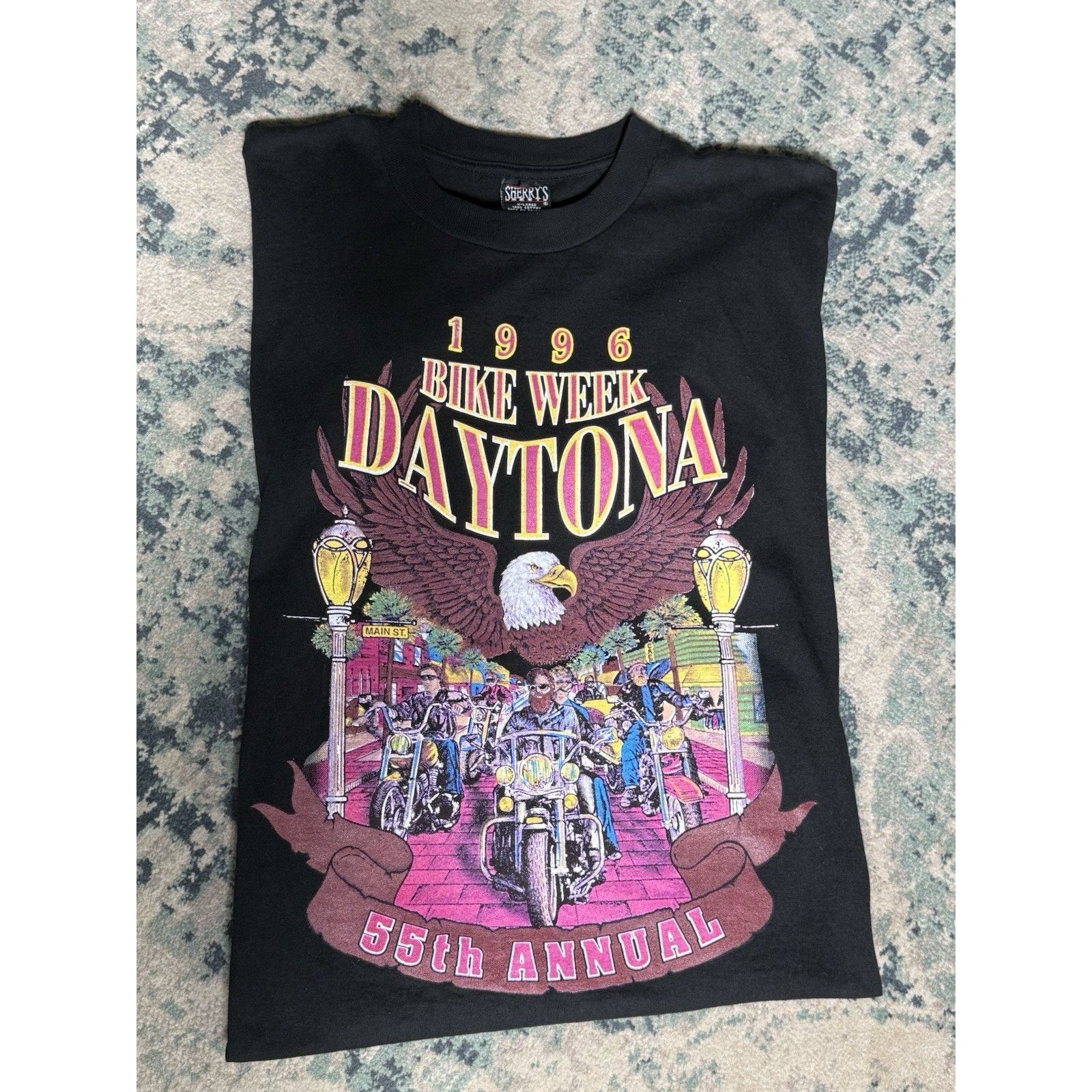 & Other Stories Vintage 1996 Daytona Bike Week Black USA Eagles 90s Sz XL Size US XL / EU 56 / 4 - 1 Thumbnail