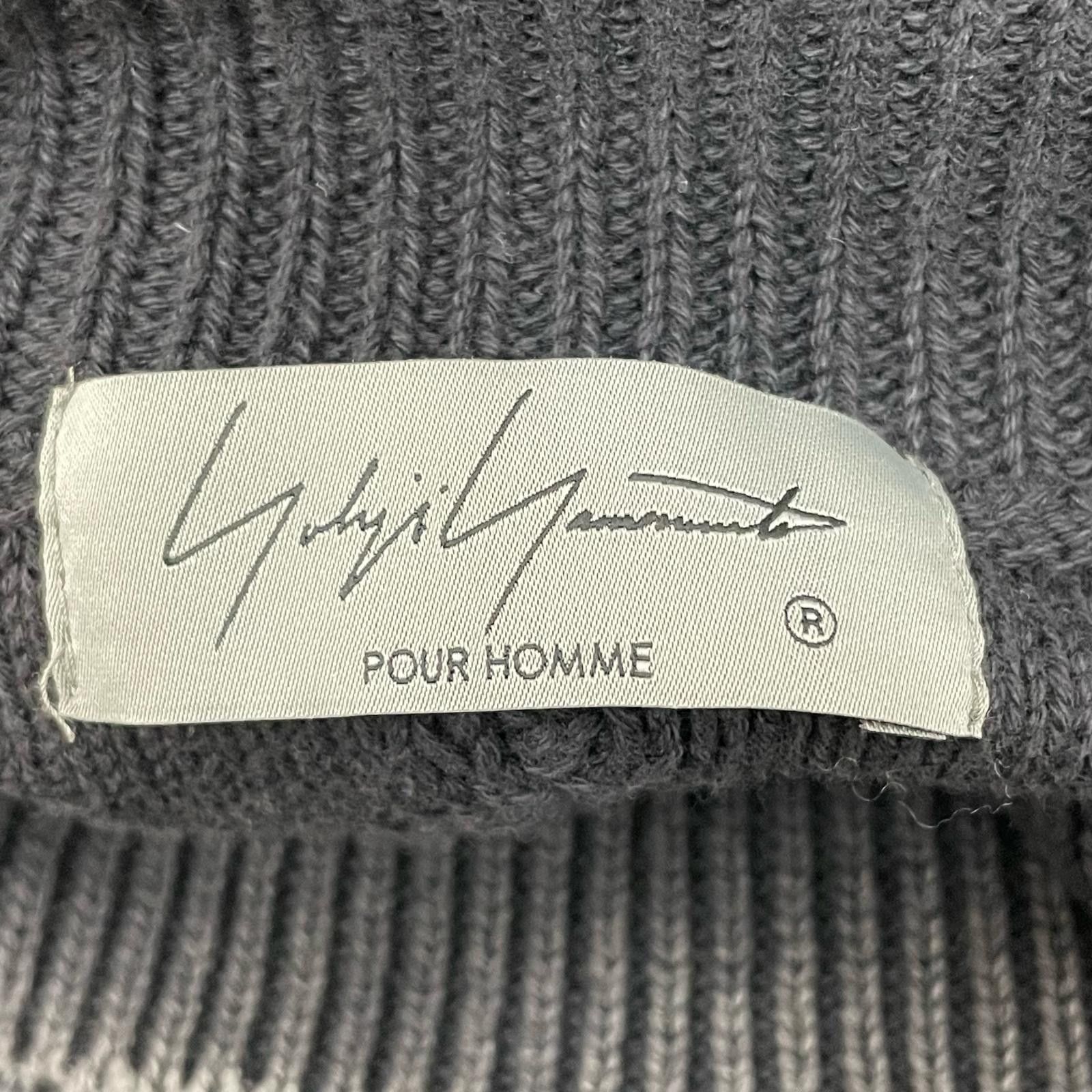 Yohji Yamamoto Yohji Yamamoto POUR HOMME DISCHARGE HIGH NECK KNIT Size US L / EU 52-54 / 3 - 6 Thumbnail