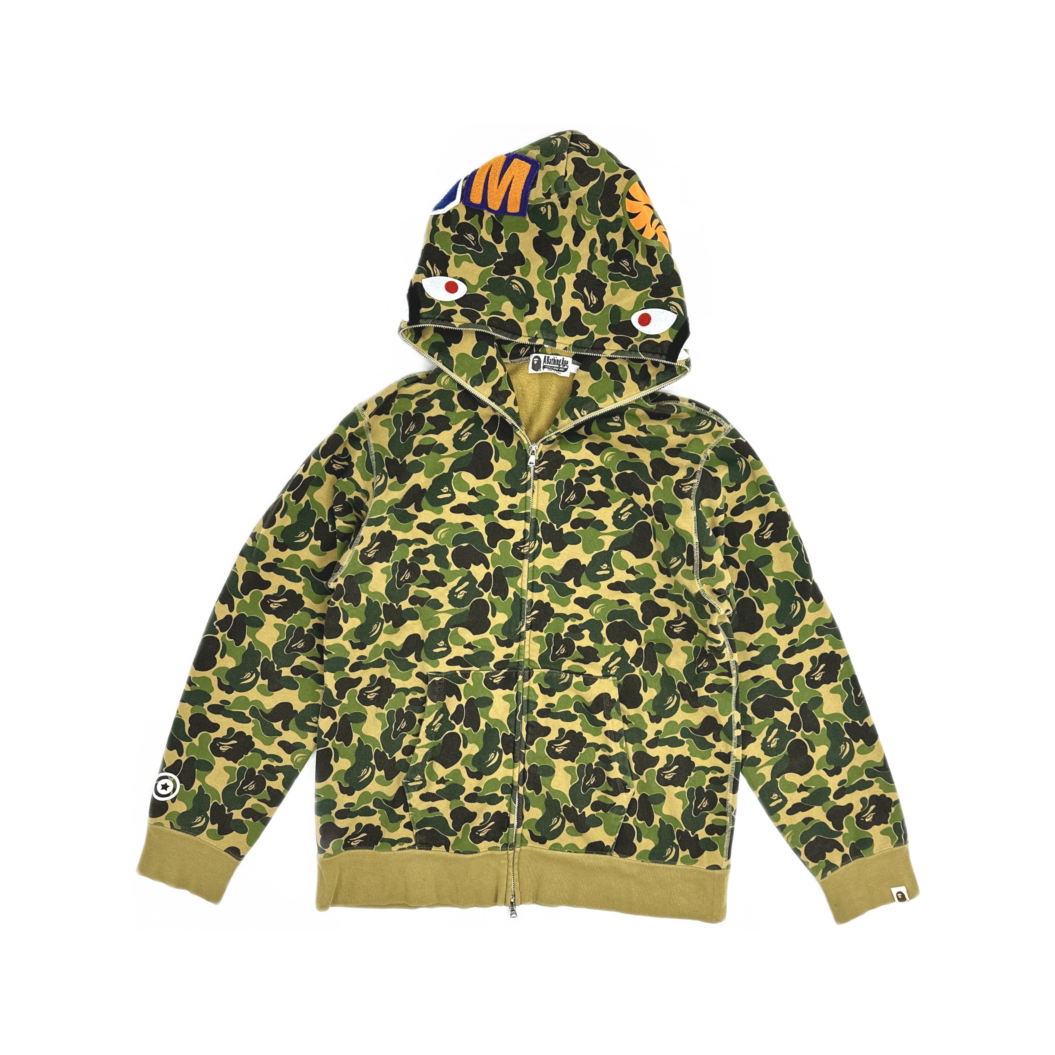 Bape A BATHING APE Camo Shark Full Zip Hoodie XL Size US XL / EU 56 / 4 - 1 Thumbnail