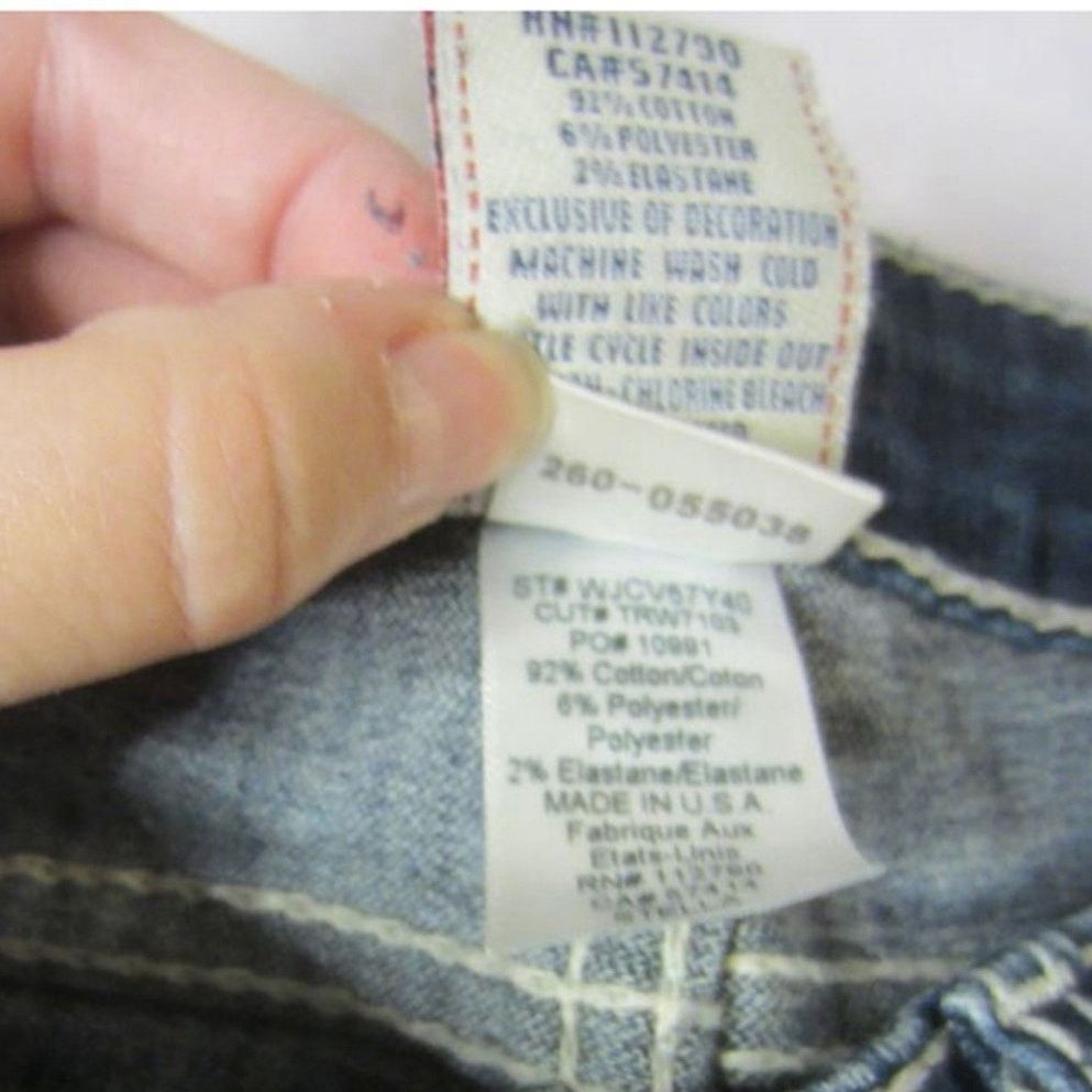 True Religion True Religion Blue Straight Leg Jeans 27 Stretch Denim Size 27" / US 4 / IT 40 - 8 Thumbnail