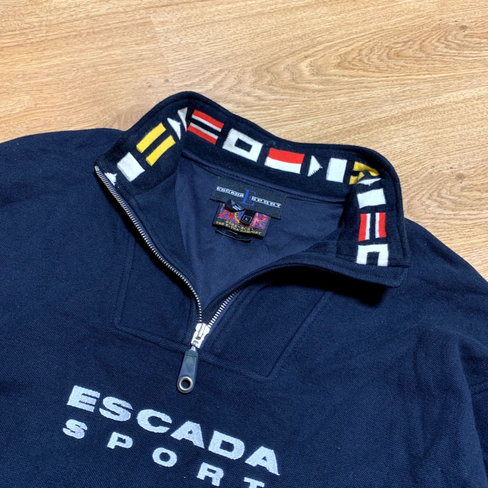 Escada Vintage Escada Sport Gore Xcr Zip Sweatshirt Pullover Mens L Blue 90s 1/4 Zip Sweatshirt Mens Size US L / EU 52-54 / 3 - 5 Thumbnail
