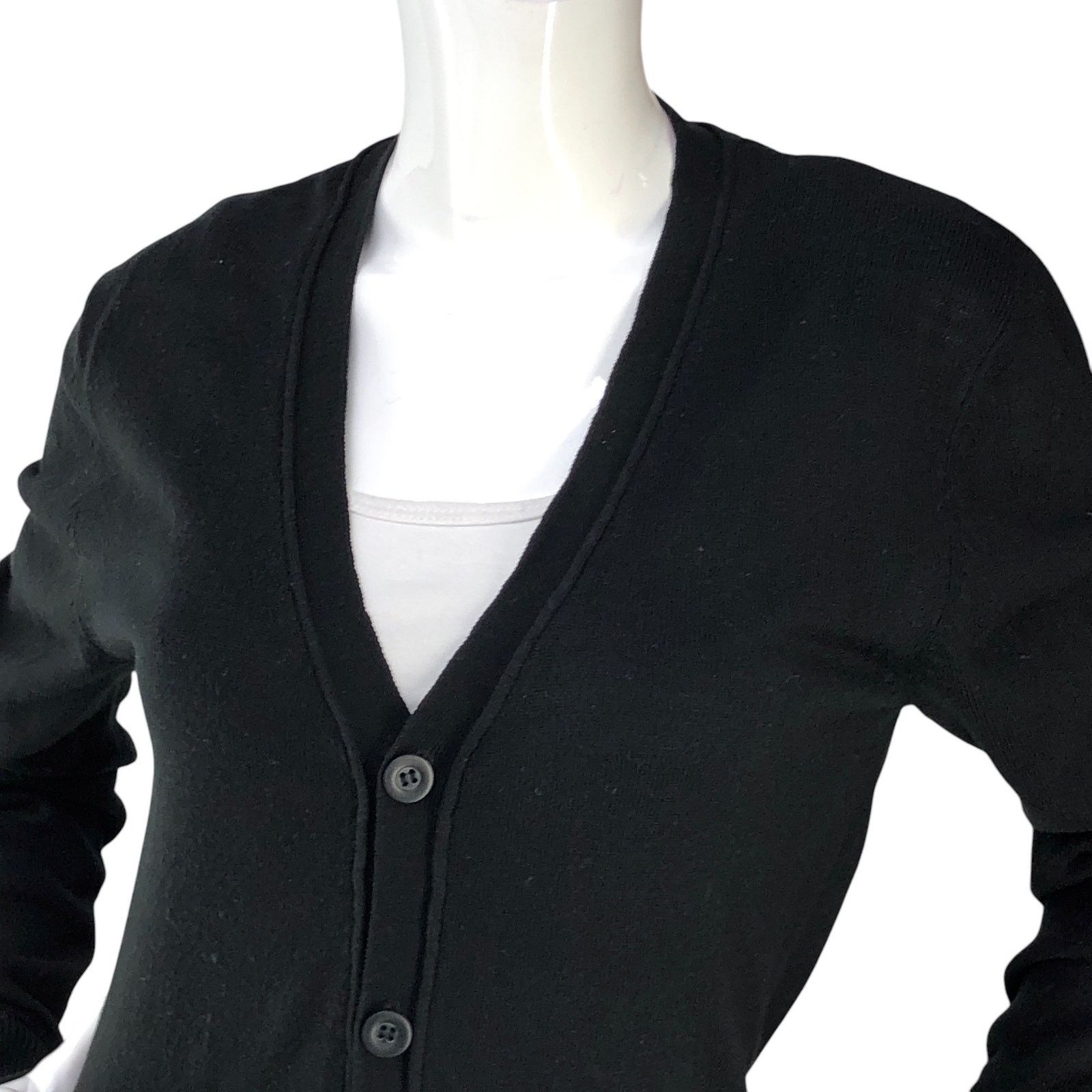 River Island River Island Size S Cardigan Grandpa Sweater Knit Black Size S / US 4 / IT 40 - 2 Thumbnail