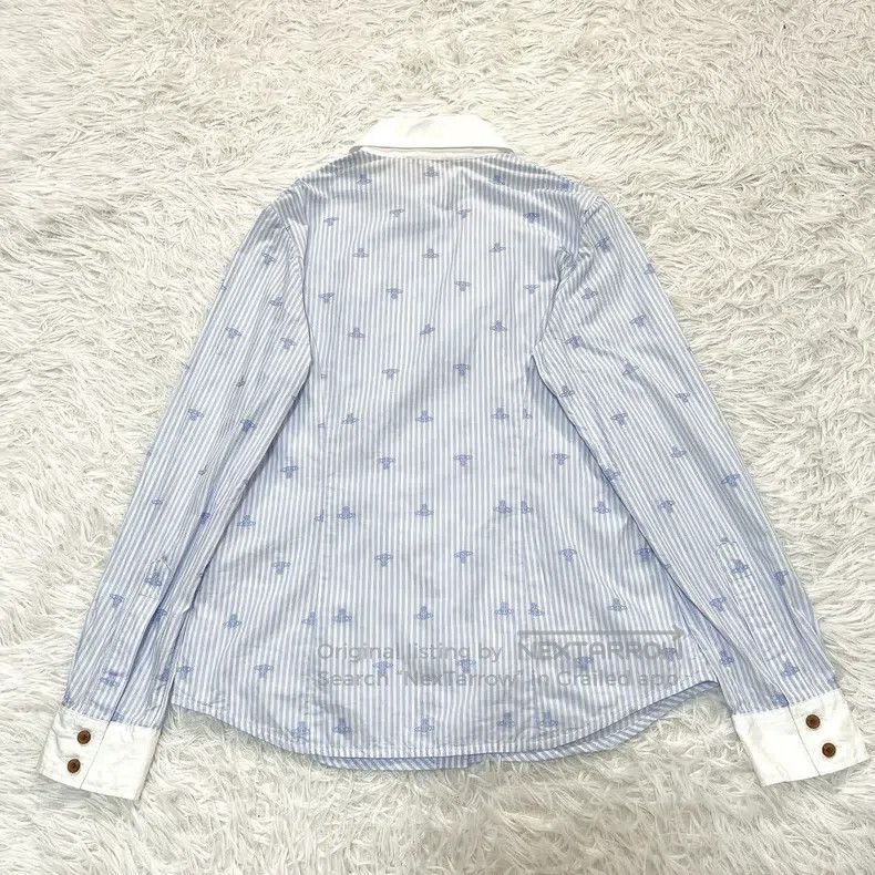 Vivienne Westwood Vivienne Westwood Sky Blue Full Print Long Sleeve Shirt Size L / US 10 / IT 46 - 6 Thumbnail