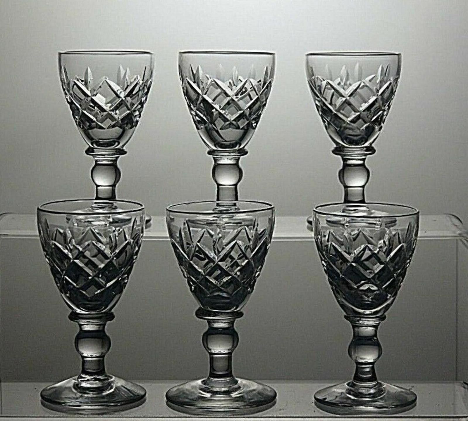 The Unbranded Brand Lead Crystal Cut Glass Set Of 6 Liqueur Glasses 3" Size ONE SIZE - 2 Thumbnail