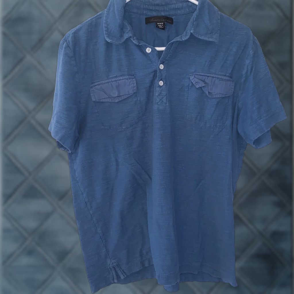 Kenneth Cole KENNETH COLE NEW YORK Polo Shirt Men Medium Blue Short Sleeve Collared Button-Down 90s Vintage No Size US M / EU 48-50 / 2 - 1 Thumbnail