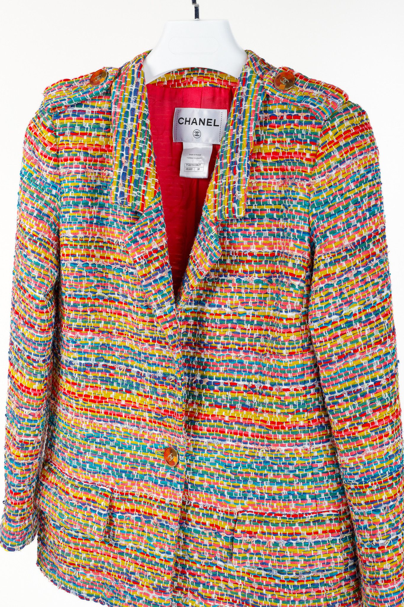 Chanel Chanel Resort 2016 Multicolour-Tweed Single-Button Blazer Size S / US 4 / IT 40 - 3 Thumbnail