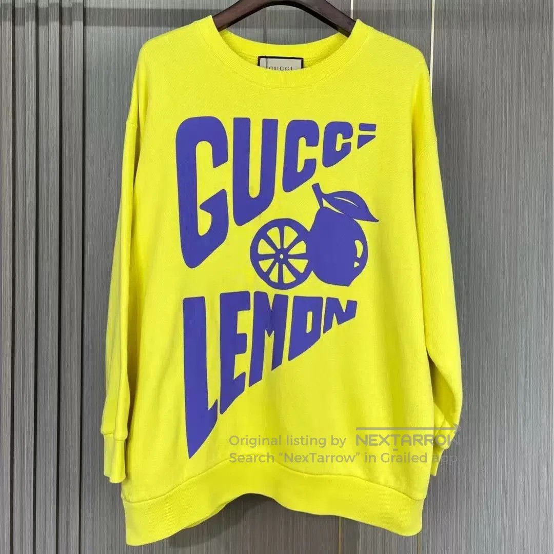 Gucci gucci lemon print logo sweatshirt size m. Size US M / EU 48-50 / 2 - 1 Thumbnail
