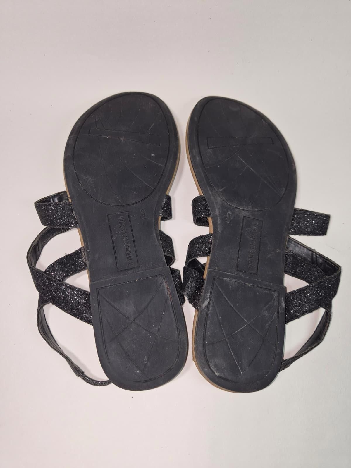 Other Strappy Flat Black Sparkly Women Sz 9 Montego Bay Club Size US 9 / IT 39 - 7 Thumbnail