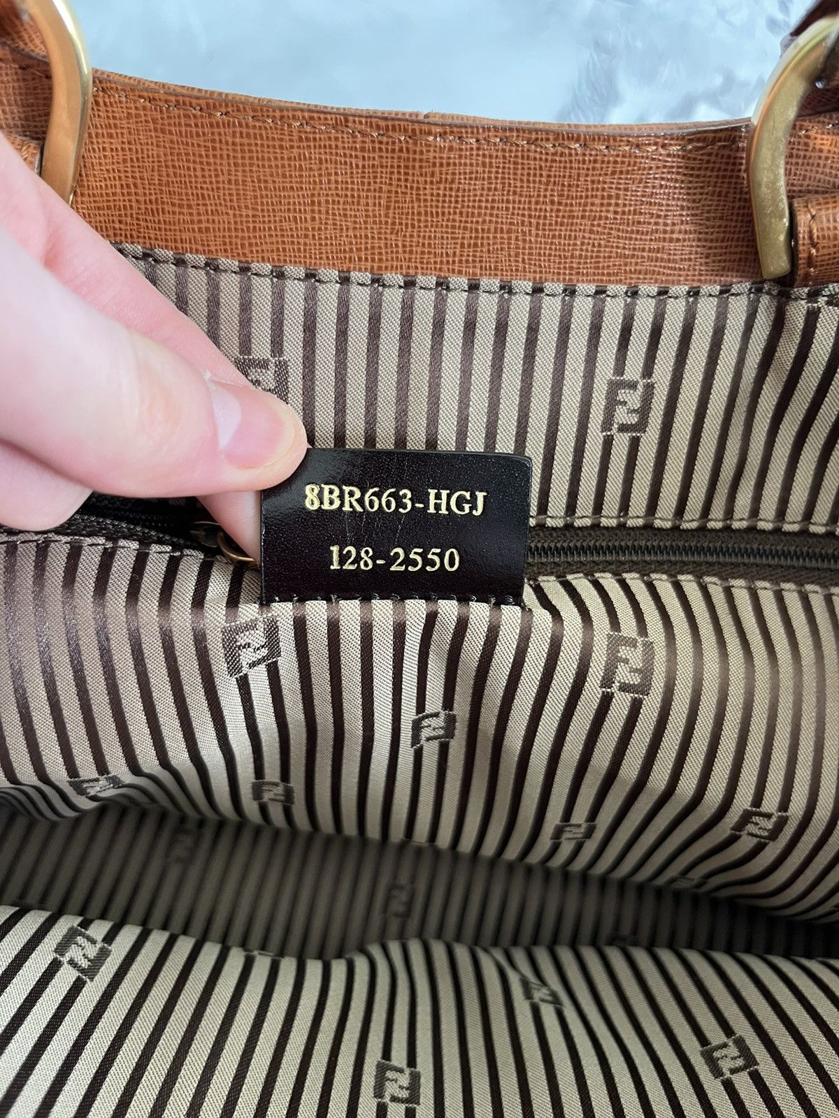 Fendi Fendi Brown Leather Chameleon Shopping Tote Bag Luxury Size ONE SIZE - 23 Thumbnail