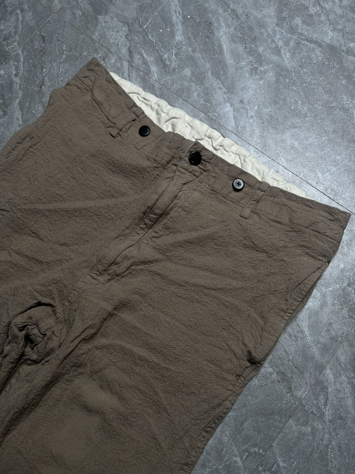 Visvim S/S 20 Jumbo Pastoral Braces Pants Wool Linen Blend