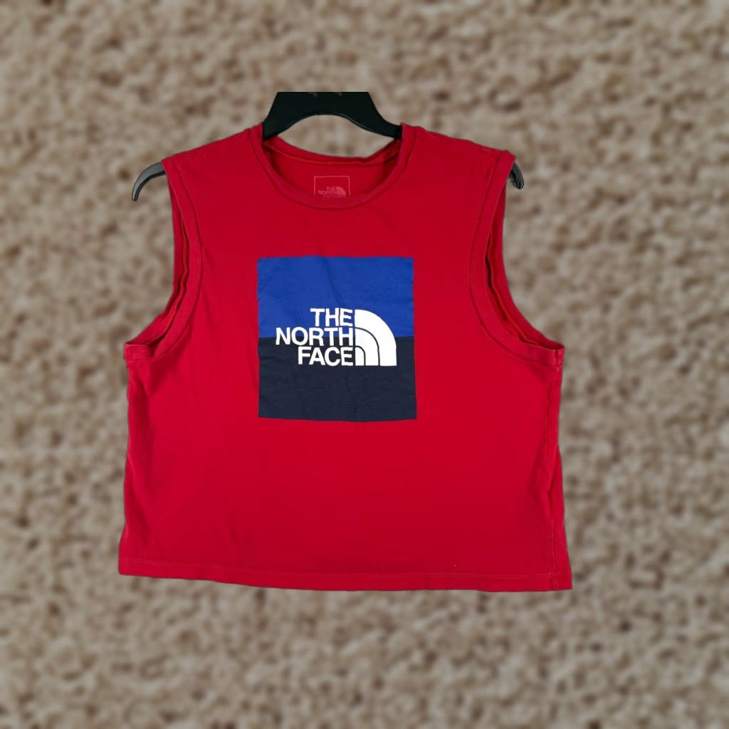 The North Face The North Face Shirt Women XL Red Tank Sleeveless 100% Cotton Crop Size XL / US 12-14 / IT 48-50 - 1 Thumbnail