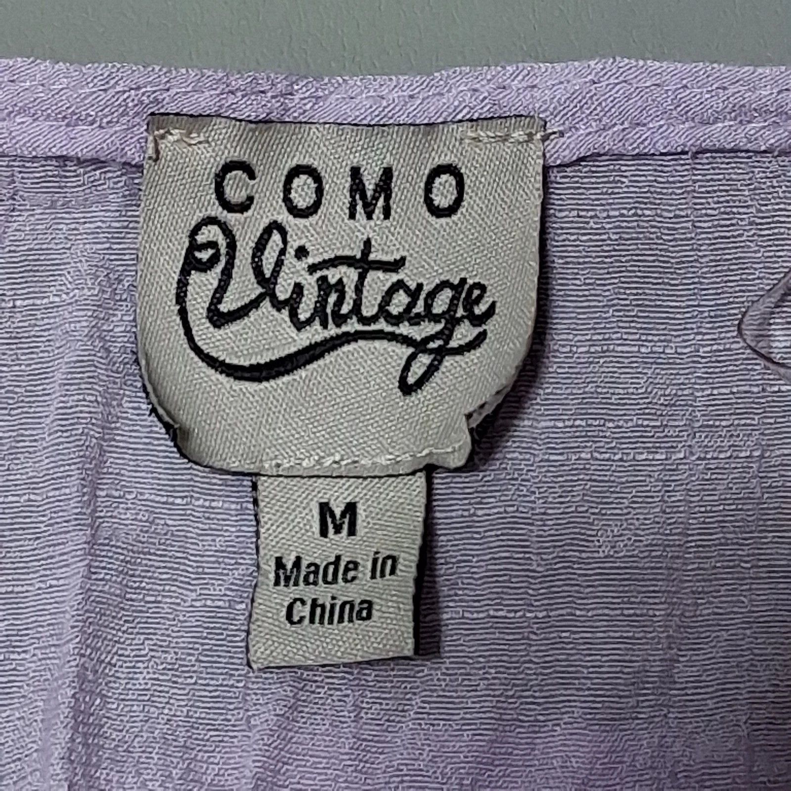 Other Como Vintage Boho Cottagecore Lavender Crochet Lace Top M Size M / US 6-8 / IT 42-44 - 4 Thumbnail