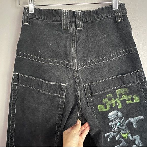 JNCO Vintage 90s JNCO Black Trog Jeans - 30", Unisex 🇺🇸 Size US 30 / EU 46 - 2 Thumbnail