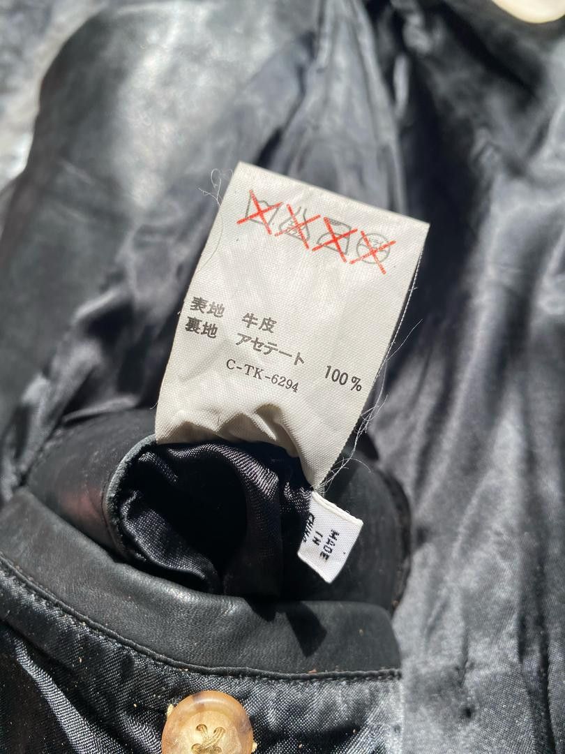 Genuine Leather DOUBLE COLLAR MOTOR ASHVILLE CYCLES LEATHER JACKET Size US M / EU 48-50 / 2 - 10 Thumbnail