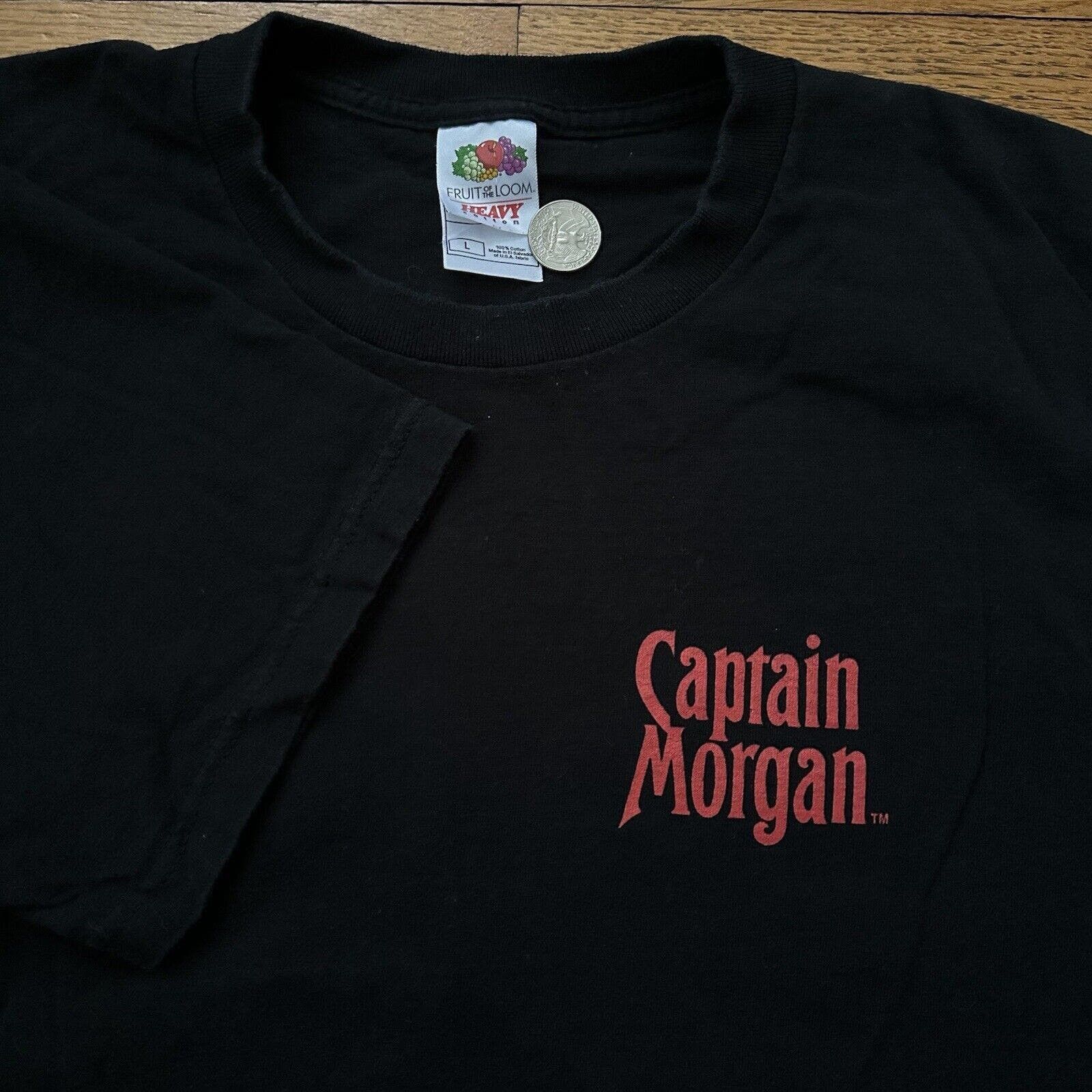 Vintage Vintage Captain Morgan Rum Liquor Black Promo Tee T-Shirt Size US L / EU 52-54 / 3 - 2 Thumbnail