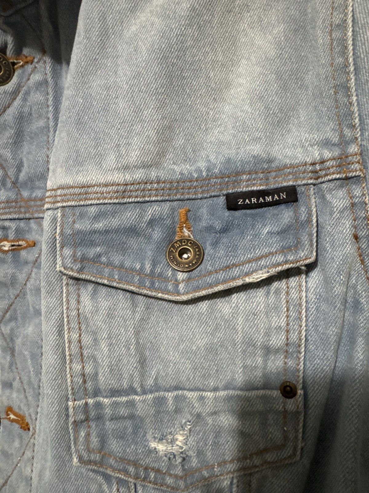 Zara Zara Jean Jacket Size US L / EU 52-54 / 3 - 3 Thumbnail