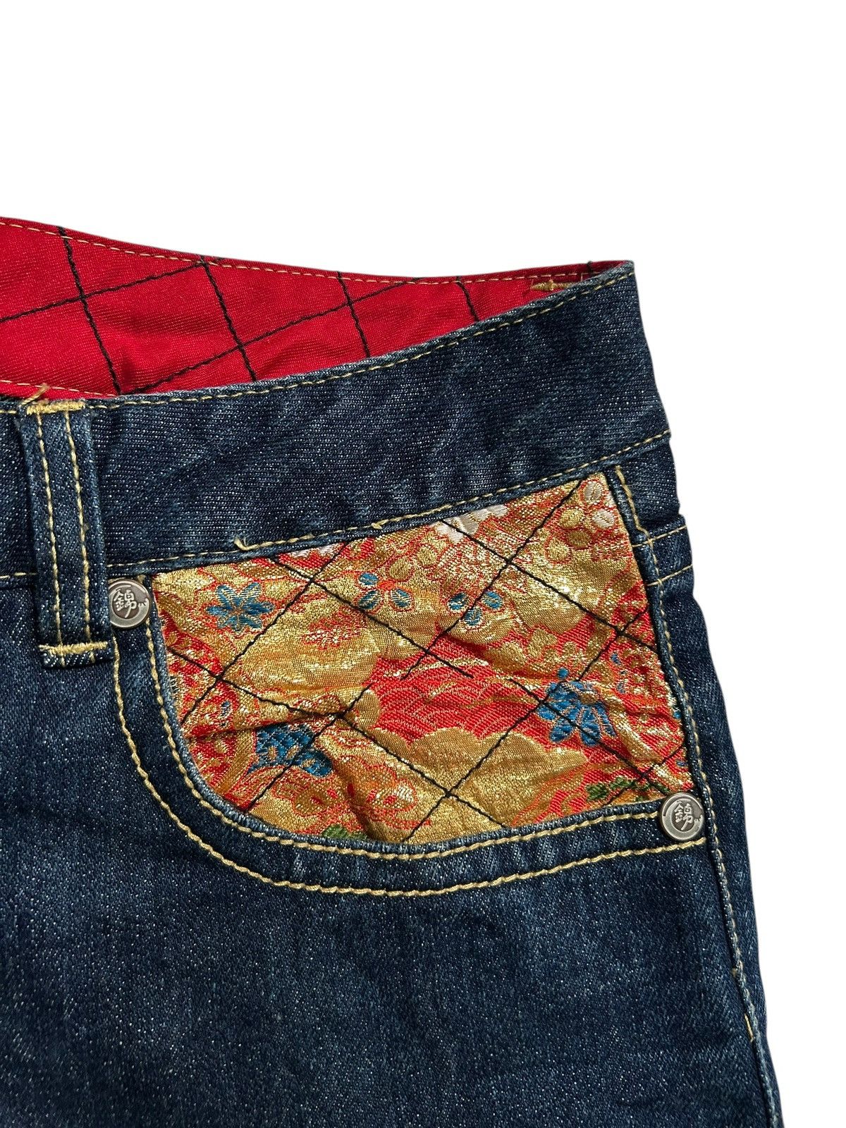 Japanese Brand × Kapital × Vintage Karakuri Tamashii Inspired Japanese Nishiki Denim Jeans Size US 40 / EU 56 - 14 Thumbnail