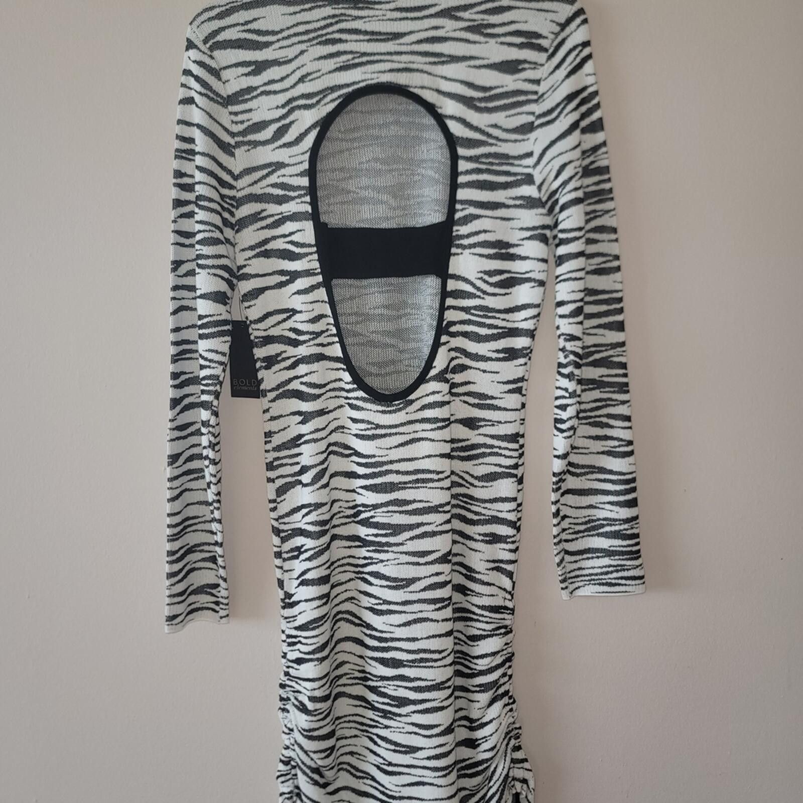 Other Black and White Long Sleeve Dress Zebra Sz Large New Size L / US 10 / IT 46 - 7 Thumbnail