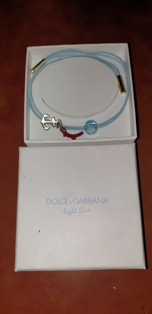 Dolce & Gabbana Dolce Gabbana Light Blue Silk Bracelet Size ONE SIZE - 1 Thumbnail