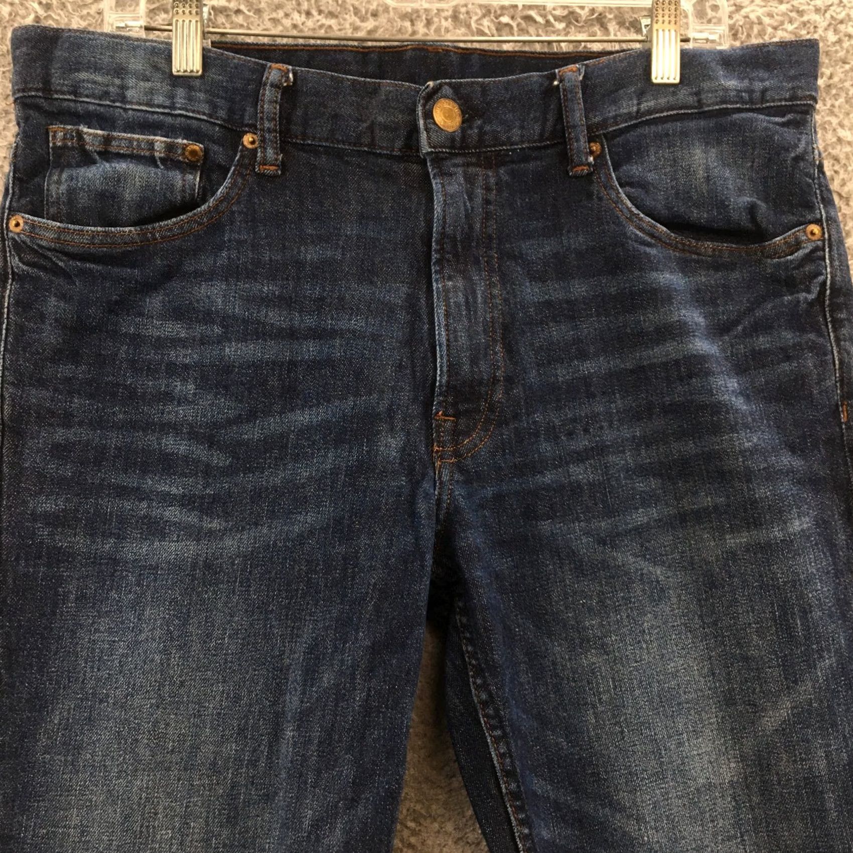 H&M H&M Slim Skinny Jeans Mens 36/32 Blue Dark Wash Denim Mid Rise Jeans Mens Regular 36 Blue Dark Wash Skinny Denim Size US 36 / EU 52 - 2 Thumbnail
