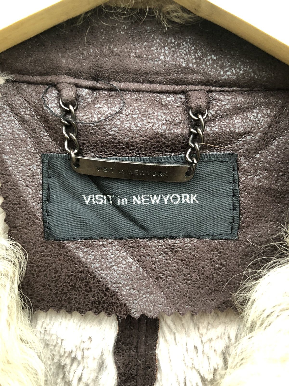 Japanese Brand VISIT in NEWYORK Suede Faux Leather Fur Style Jacket UNISEX Size US S / EU 44-46 / 1 - 8 Thumbnail
