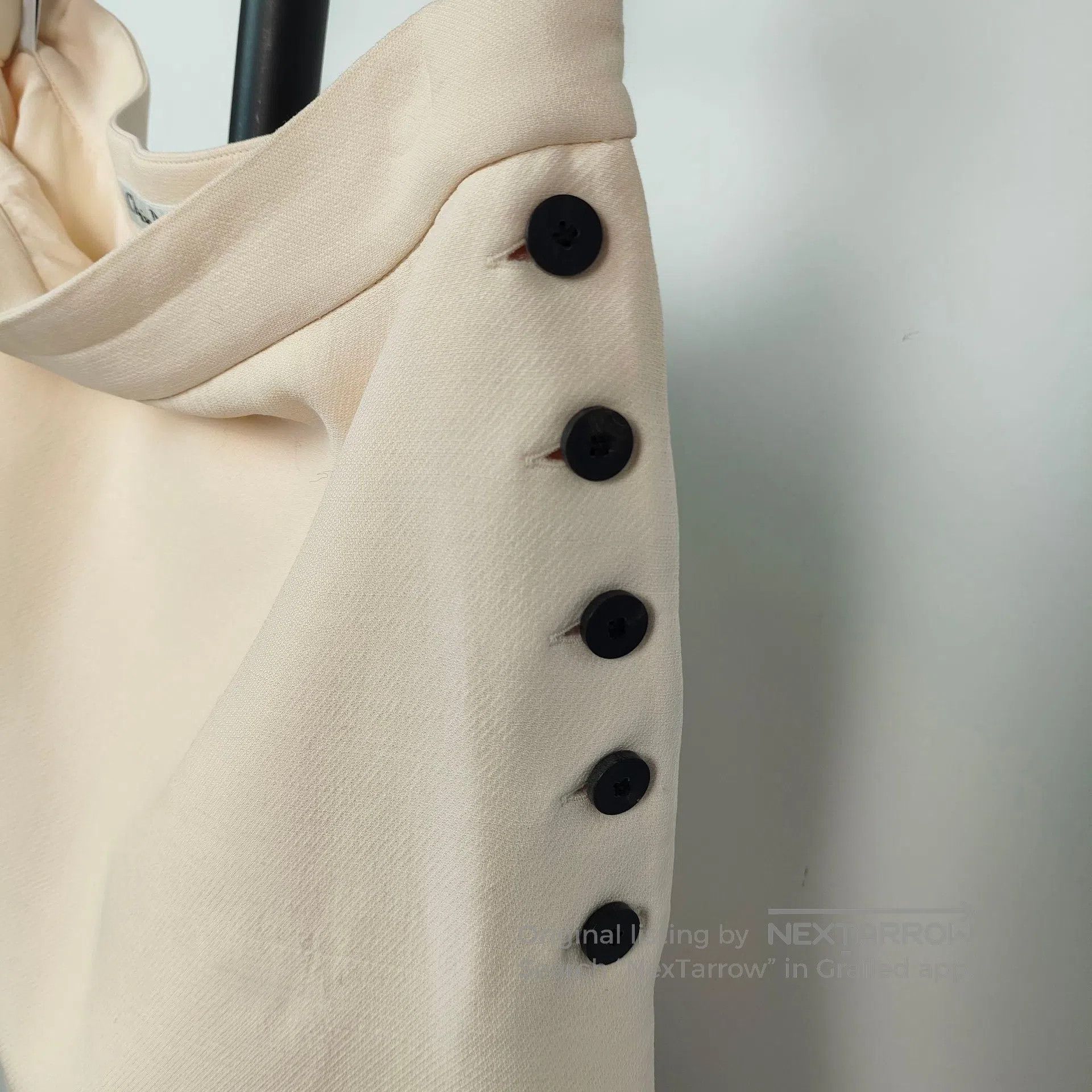 Dior Dior Ivory White Double Breasted Skirt with Black Buttons| Size 37" - 3 Thumbnail