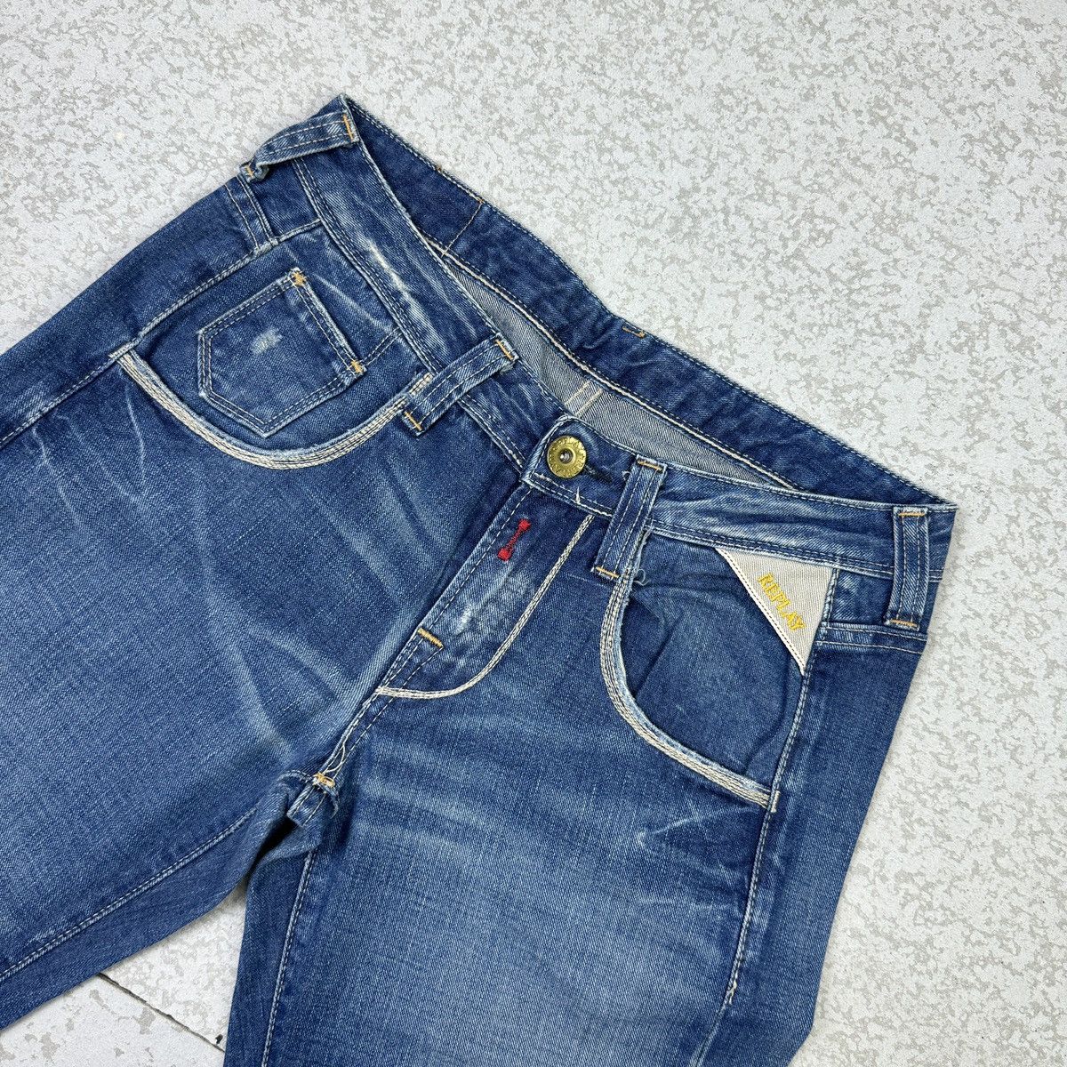 If Six Was Nine × Replay 2000s Vintage Replay Flare Blue Jeans Size 28" / US 6 / IT 42 - 7 Thumbnail