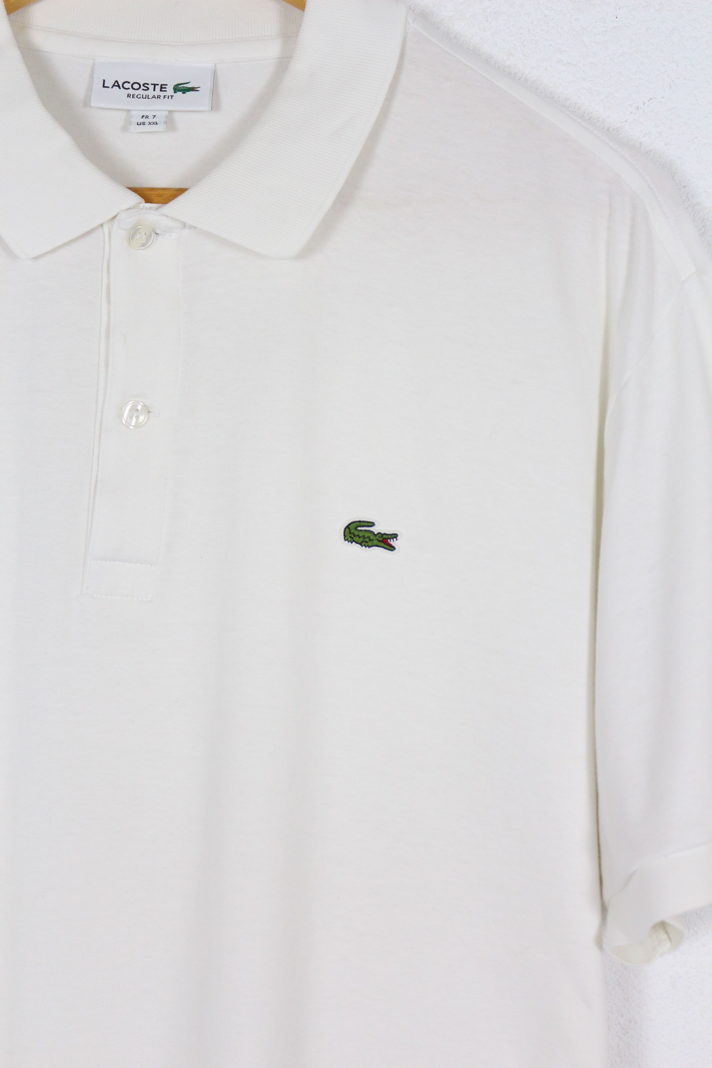 Lacoste × Vintage Lacoste Croc Logo Applique Polo Shirt XL/XXL Size US XL / EU 56 / 4 - 2 Thumbnail