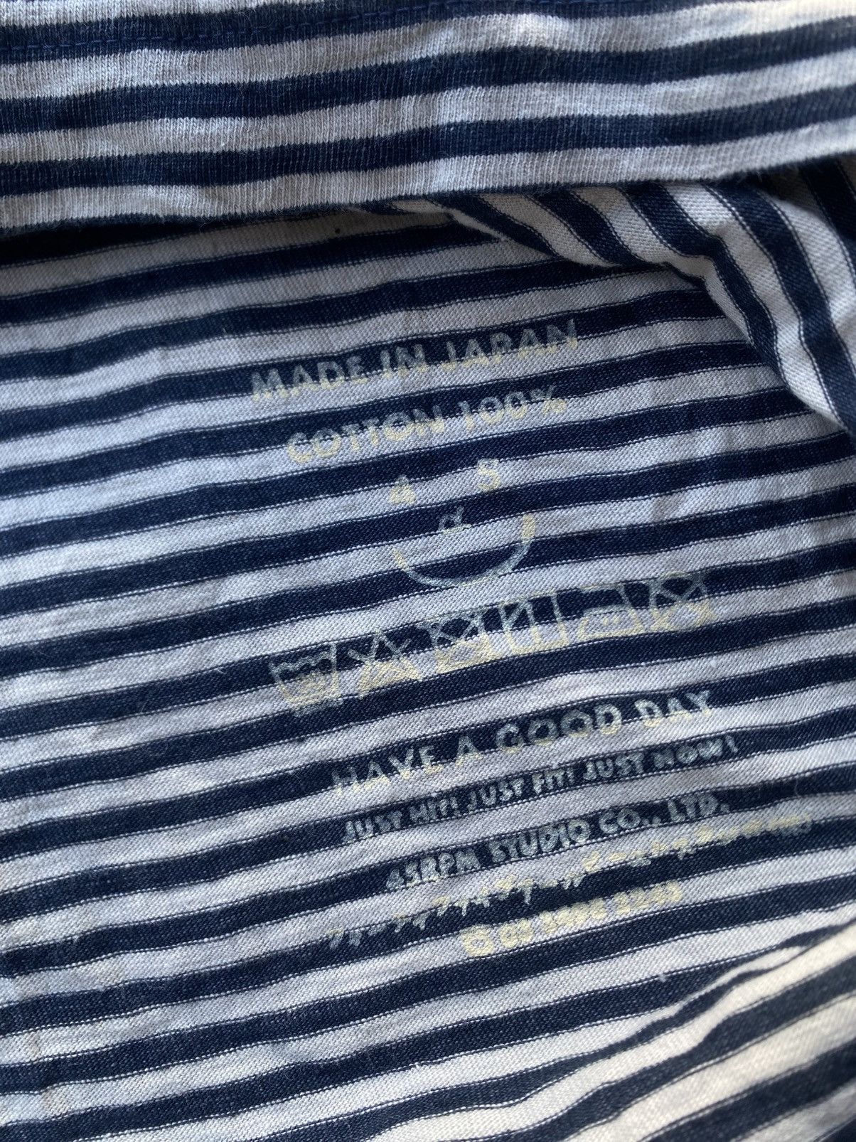 45rpm 45RPM Indigo Striped Hoodie Made in Japan Navy White Border Size US S / EU 44-46 / 1 - 18 Thumbnail