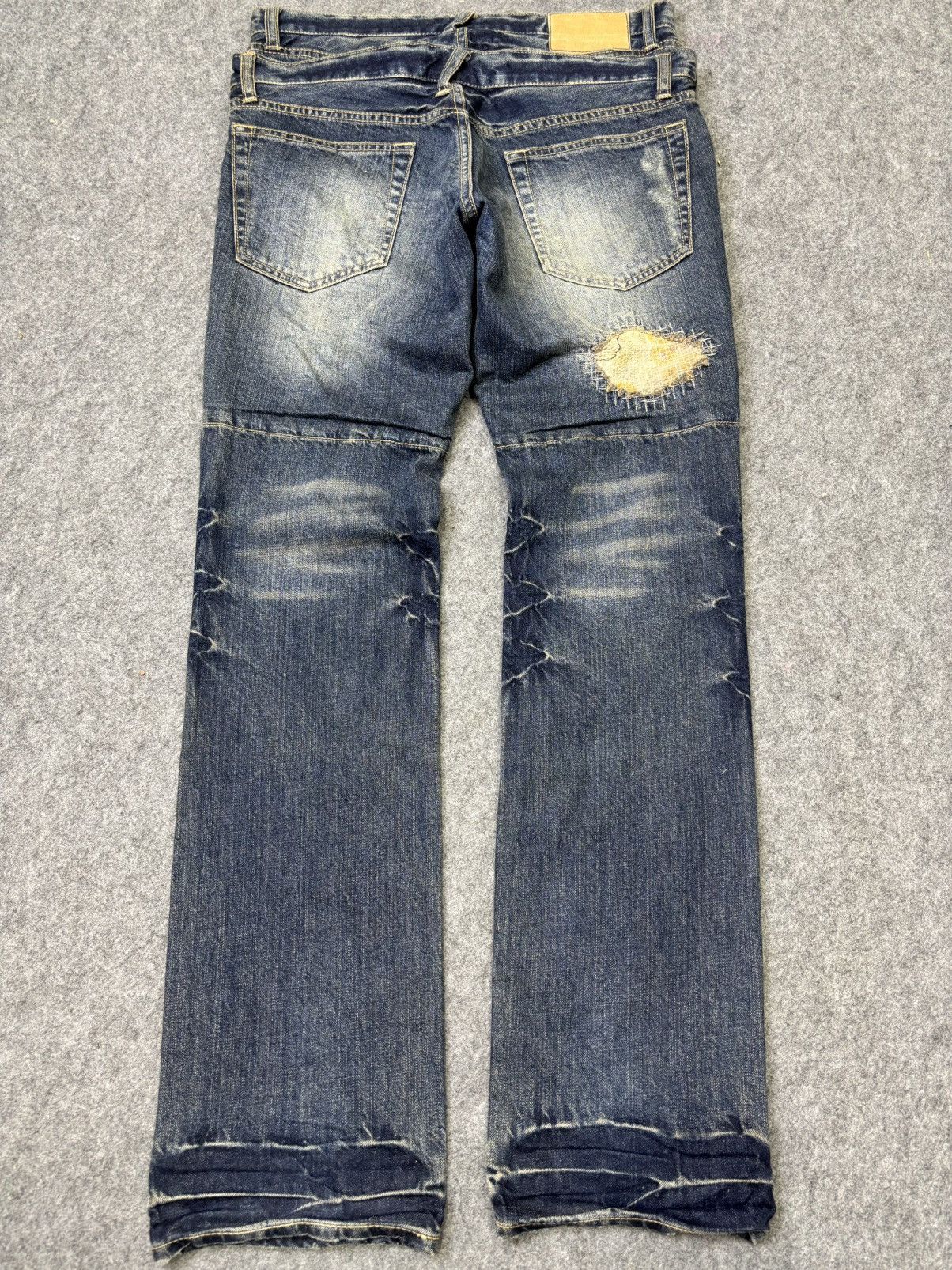 PPFM PPFM Double Waist Rust Wash Distressed Denim F778 Size US 32 / EU 48 - 18 Thumbnail