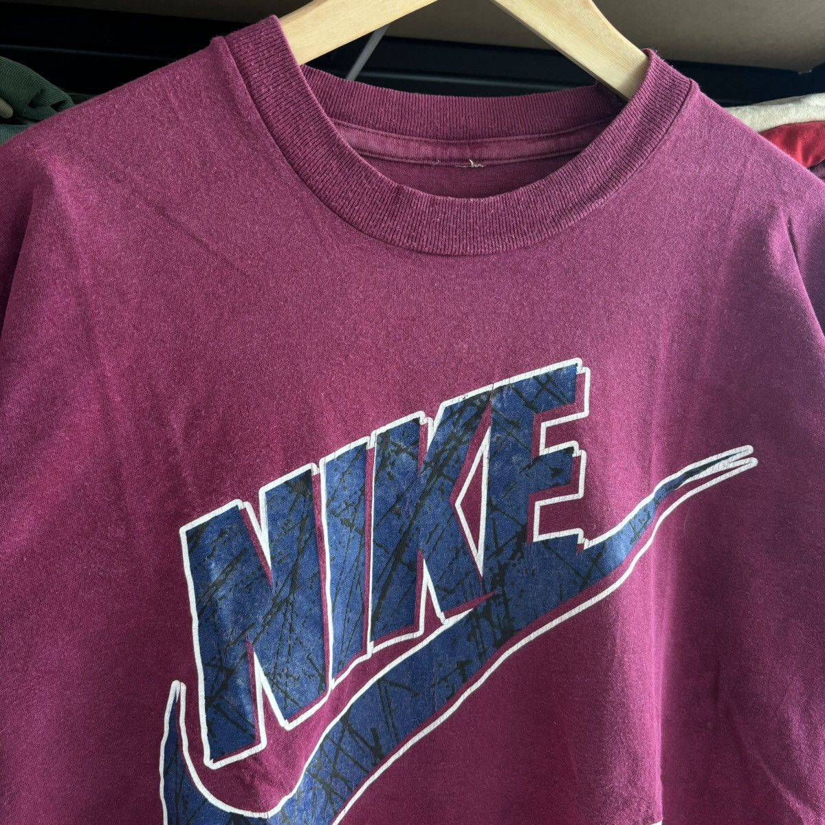 Nike Vintage 90s Nike spell out tee shirt rare big logo tee skate Size US L / EU 52-54 / 3 - 2 Thumbnail