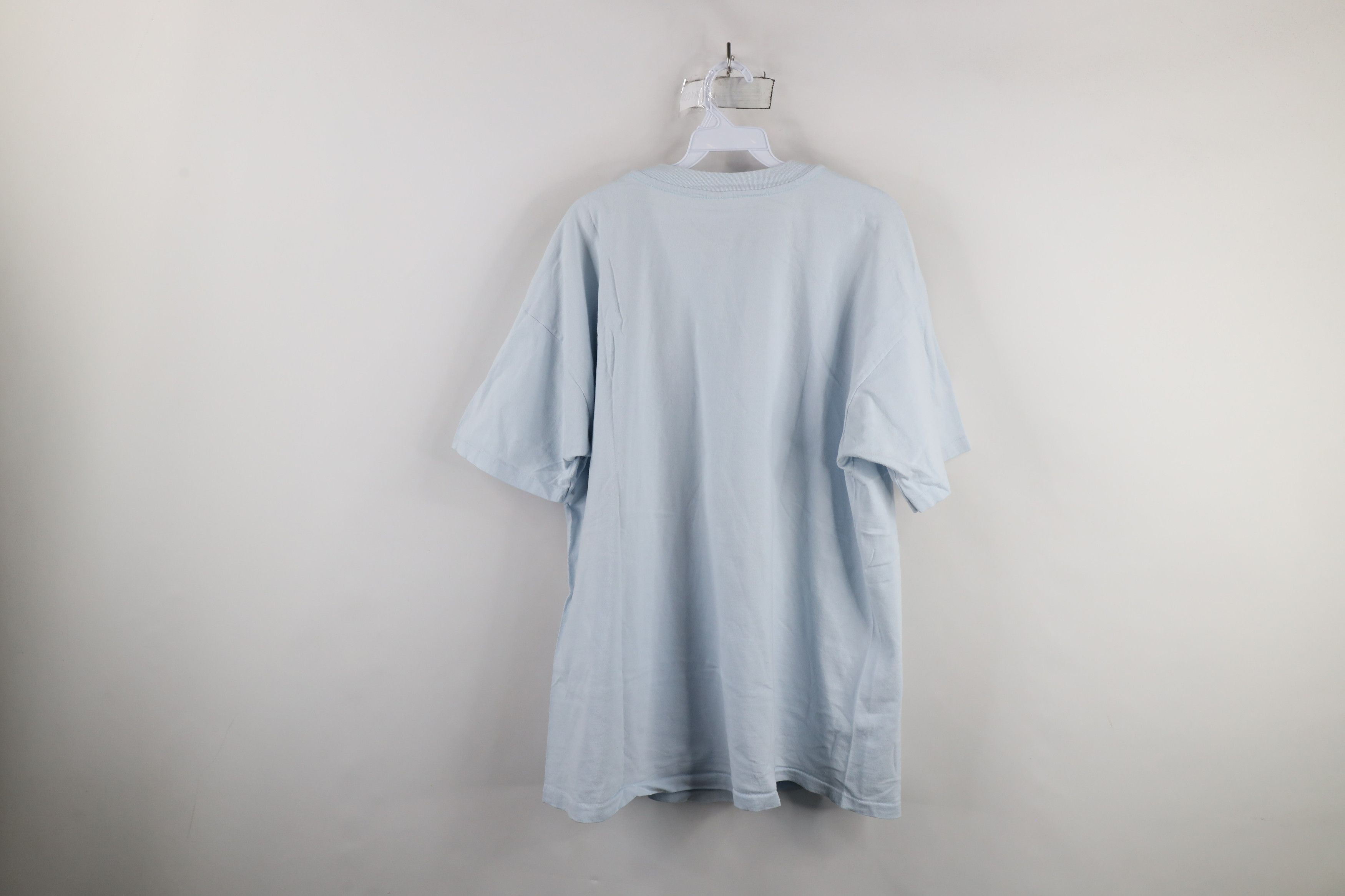 Vintage Vintage 90s Streetwear Montana Flowers T-Shirt Blue USA Size XXL / US 16-18 / IT 52-54 - 9 Thumbnail