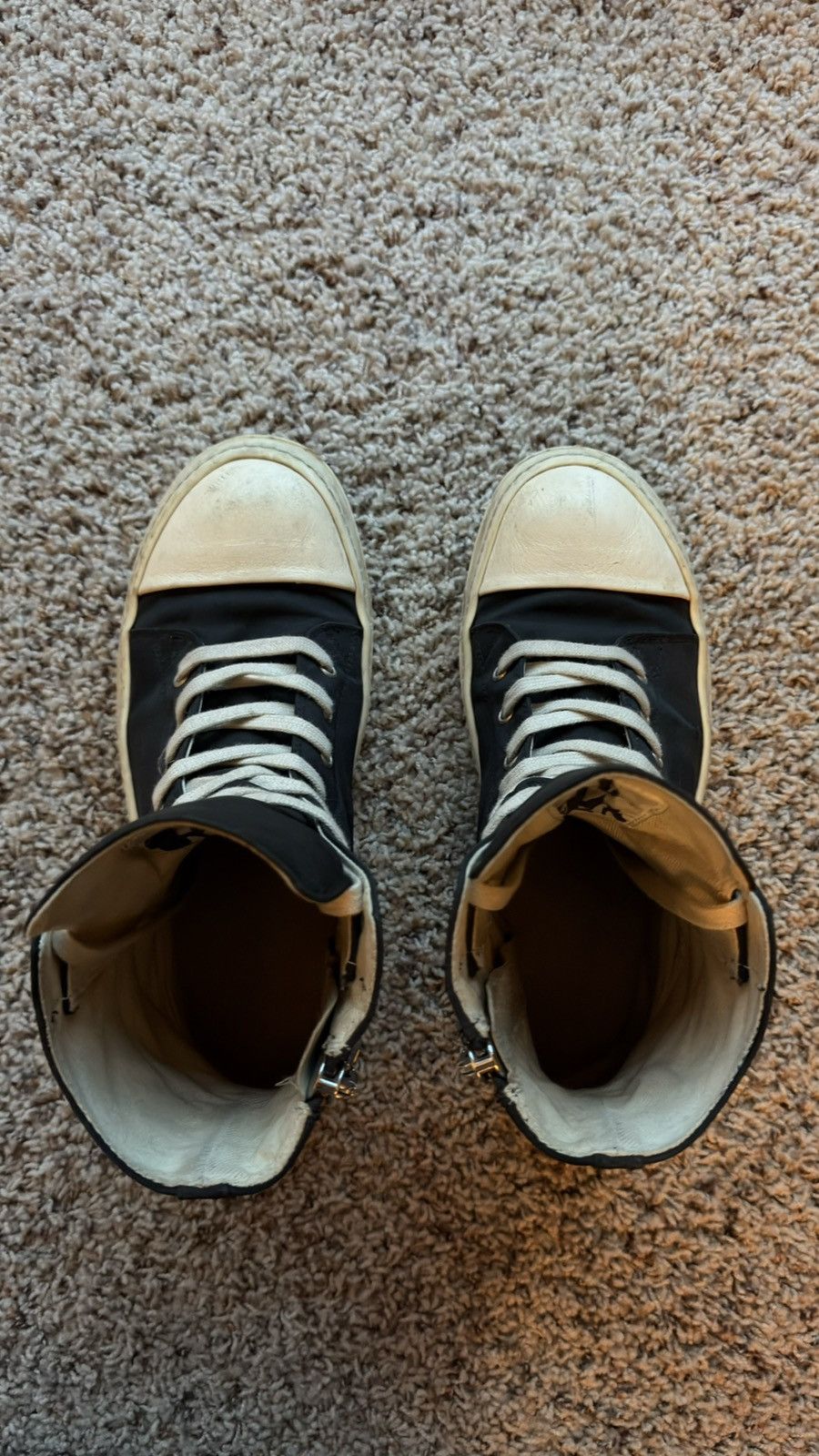 Rick Owens Rick Owen Ramones Hi-Top Sneakers Size US 9.5 / EU 42-43 - 2 Thumbnail