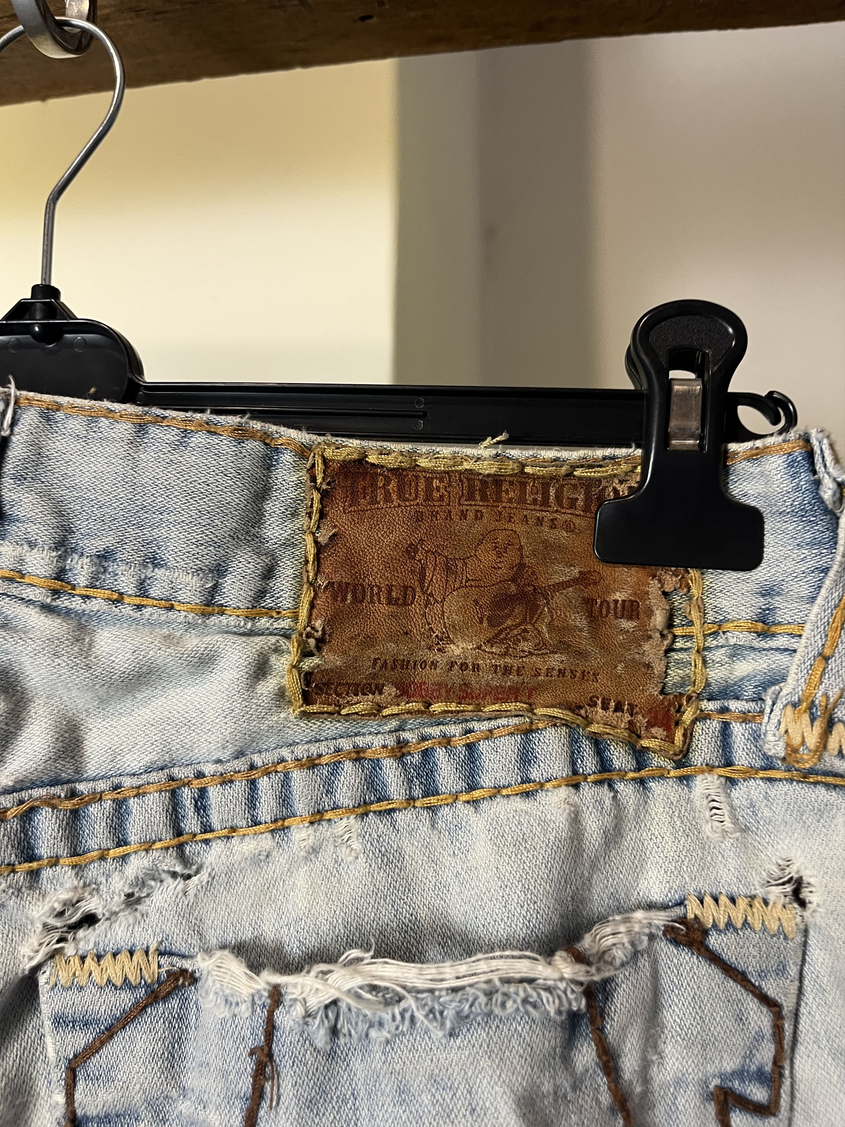 Japanese Brand × True Religion True Religion Bobby Super T Crazy Y2K Baggy Chief Keef Size US 30 / EU 46 - 7 Thumbnail