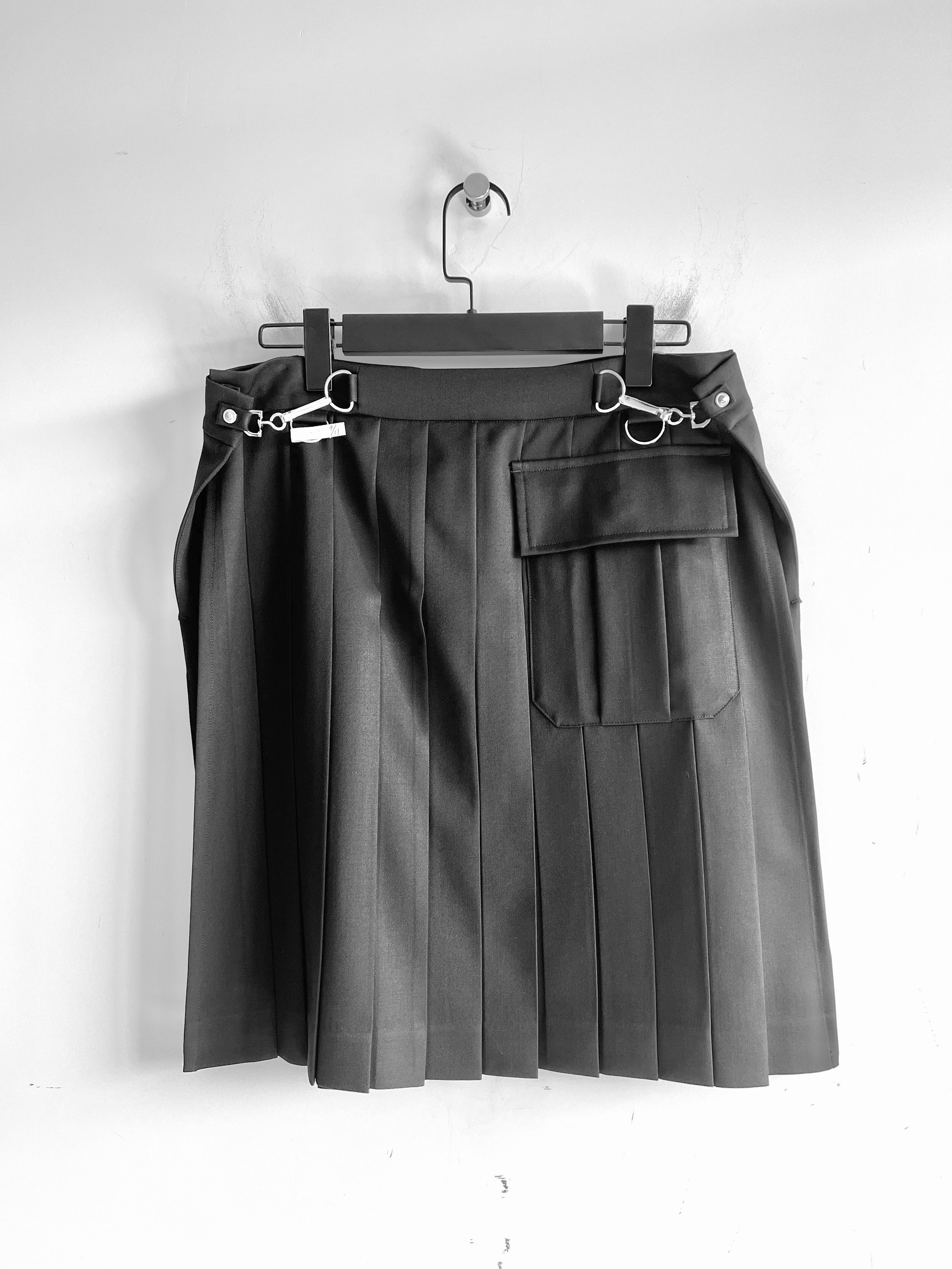 Undercover UNDERCOVER - Wool Pleated Wrap Skirt Black Size US 32 / EU 48 - 11 Thumbnail