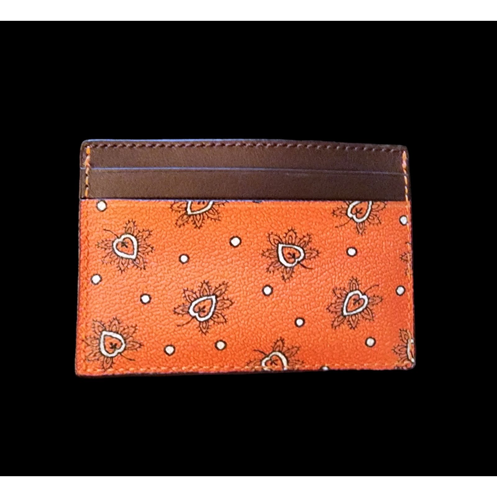Coach Coach coral Paisley print leather slim card wallet Size ONE SIZE - 2 Thumbnail