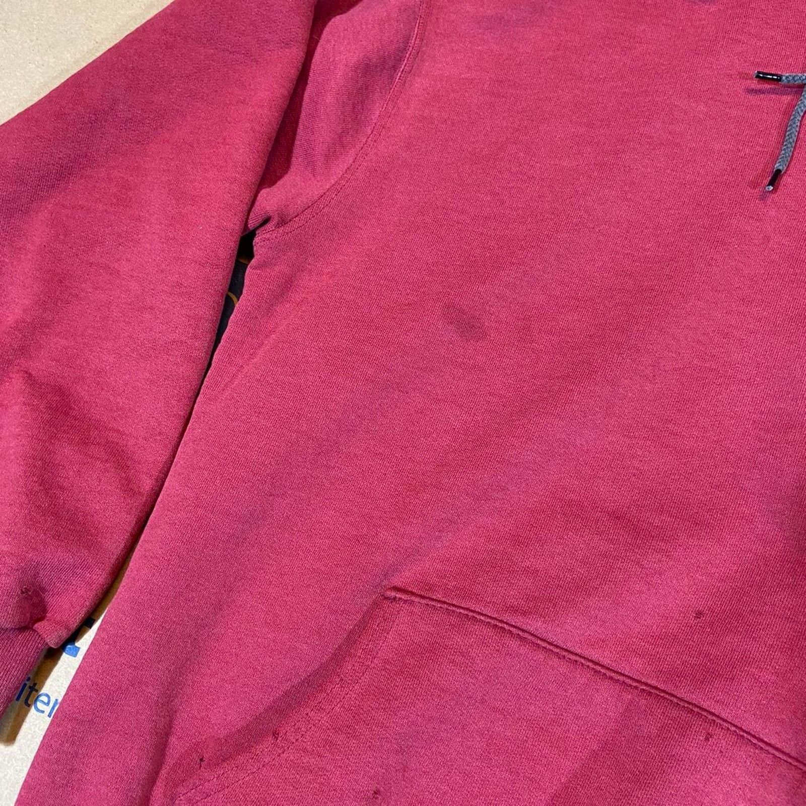 Hanes 90s blank burgundy hoodie signs Size US L / EU 52-54 / 3 - 3 Thumbnail