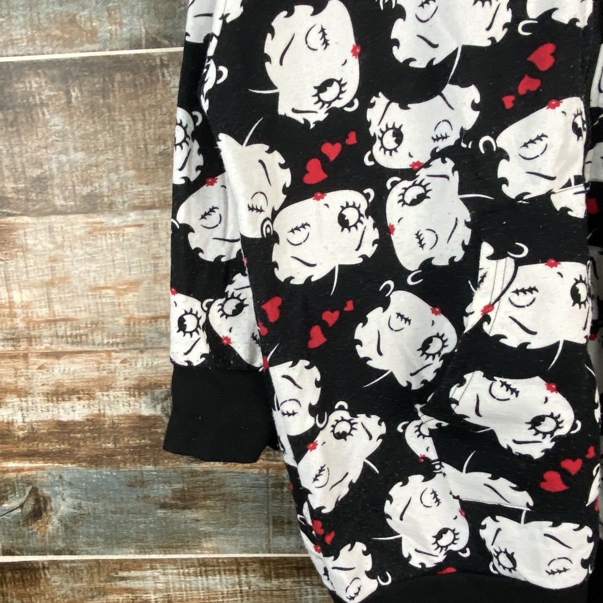 Japanese Brand DL Betty Boop full print Black Hoodie #C863 Size US XL / EU 56 / 4 - 7 Thumbnail