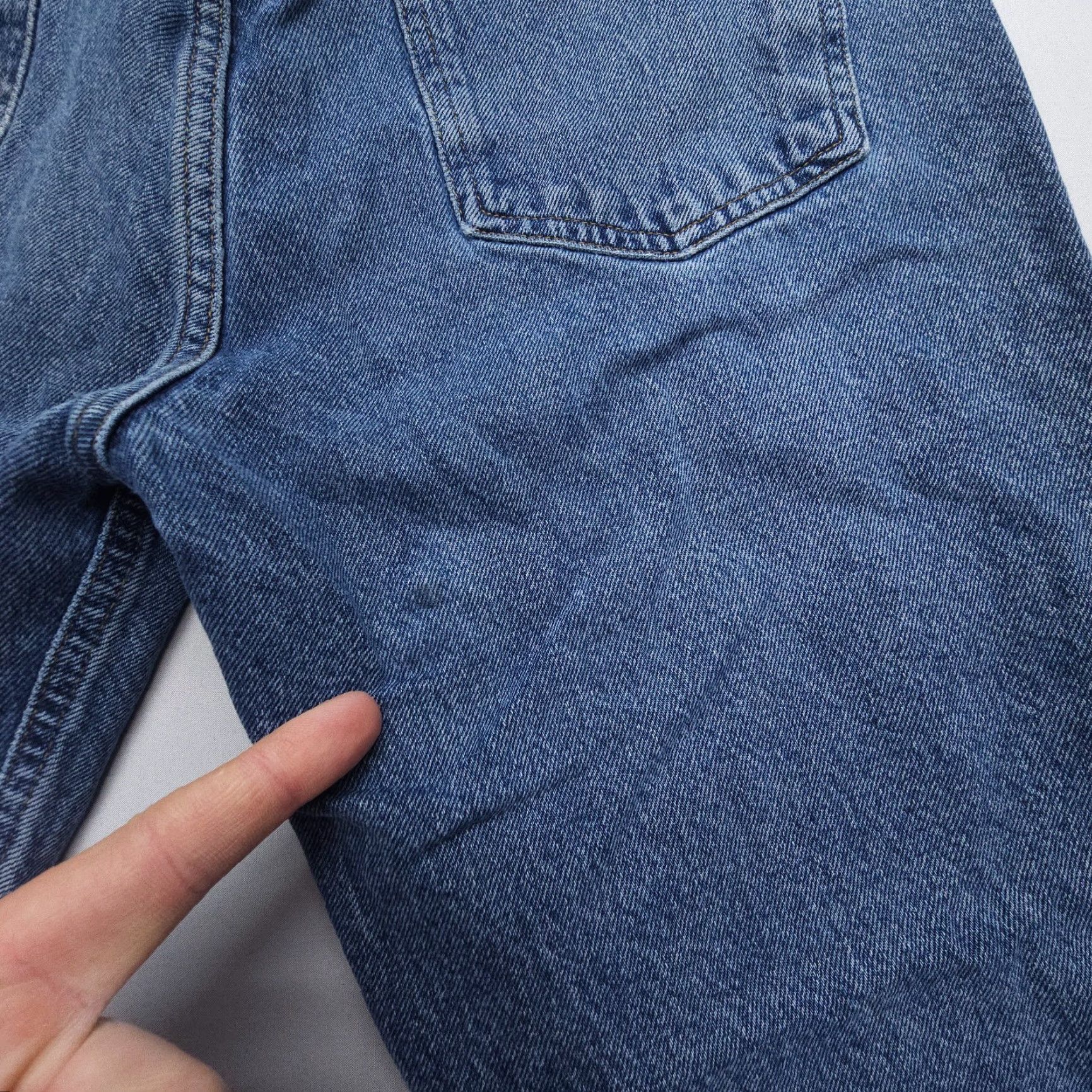 Agolde AGOLDE Jeans Womens 28 Dark Button Fly Relaxed Tapered High Rise 5-Pocket Denim Blue Vintage USA 90s Size 28" / US 6 / IT 42 - 3 Thumbnail