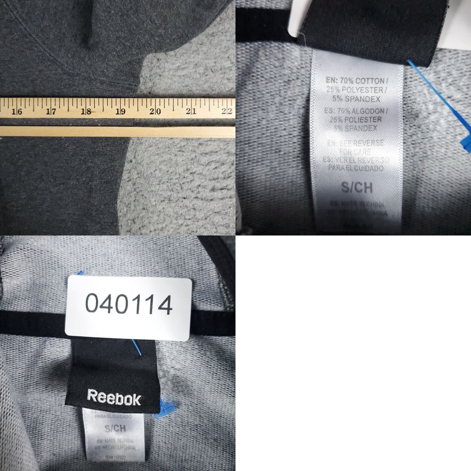 Reebok Reebok Hoodie Womens Small Gray Full Zip Sweatshirt Size S / US 4 / IT 40 - 8 Thumbnail