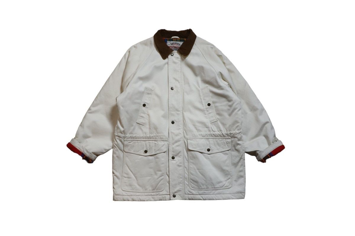 image of Unknown Destination Vintage White Parka Jacket, Men's (Size Large)