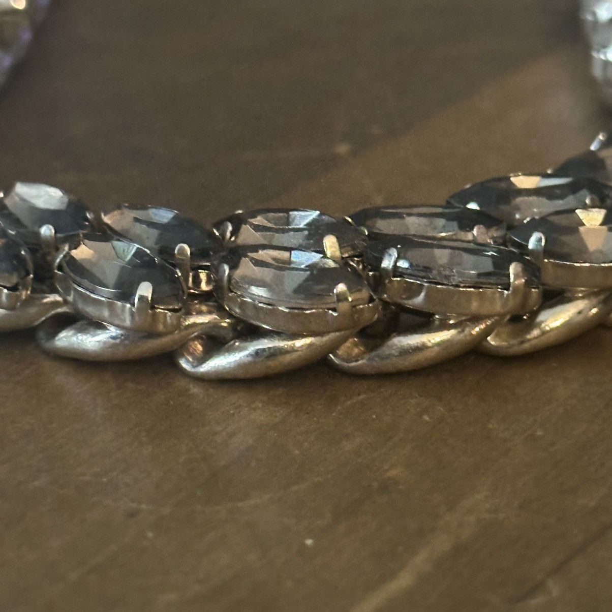 Other Chunky silver tone marquise rhinestone statement necklace Size ONE SIZE - 6 Thumbnail