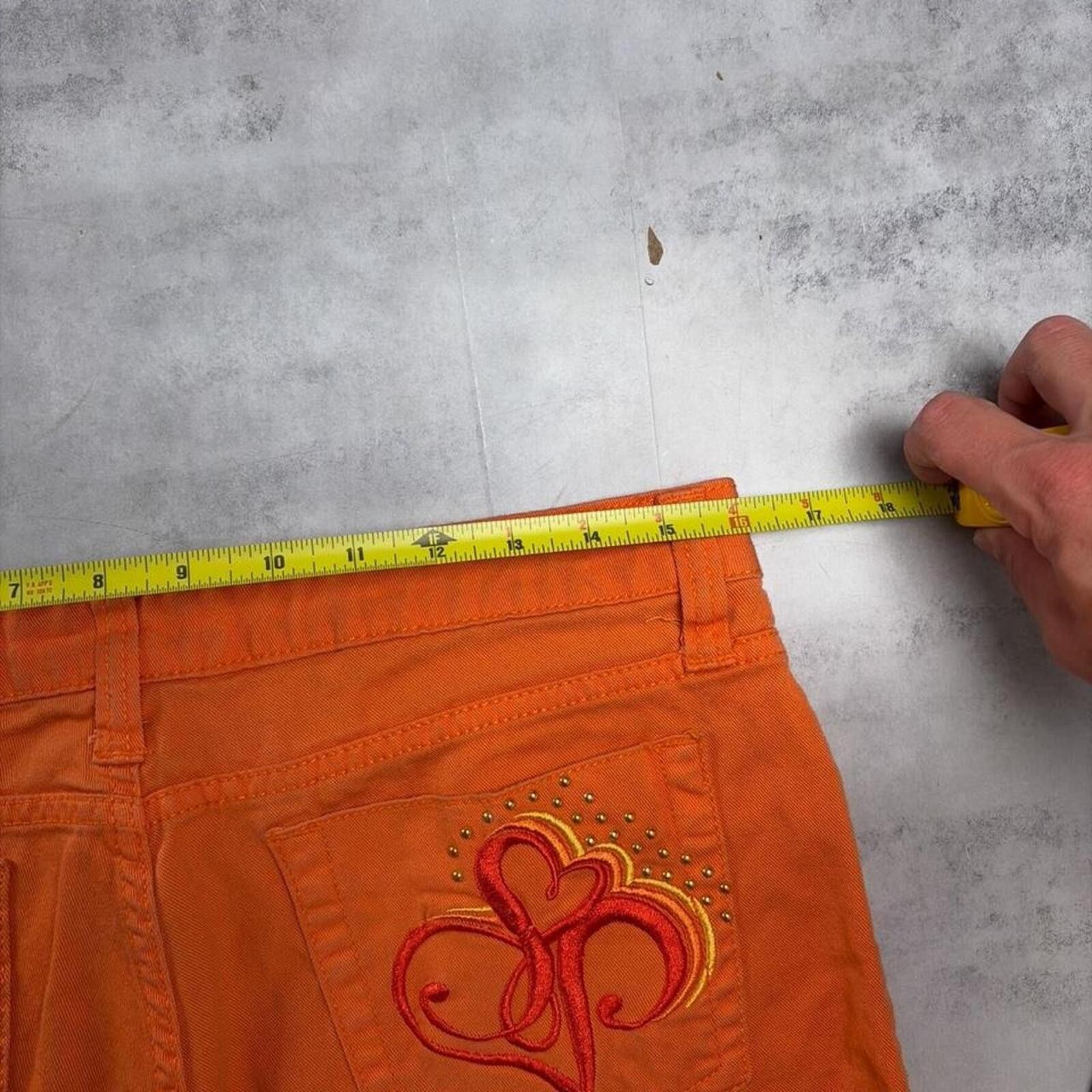 Southpole Y2K Orange Southpole Grunge Skater Mini Shorts Size 34" / US 12 / IT 48 - 6 Thumbnail