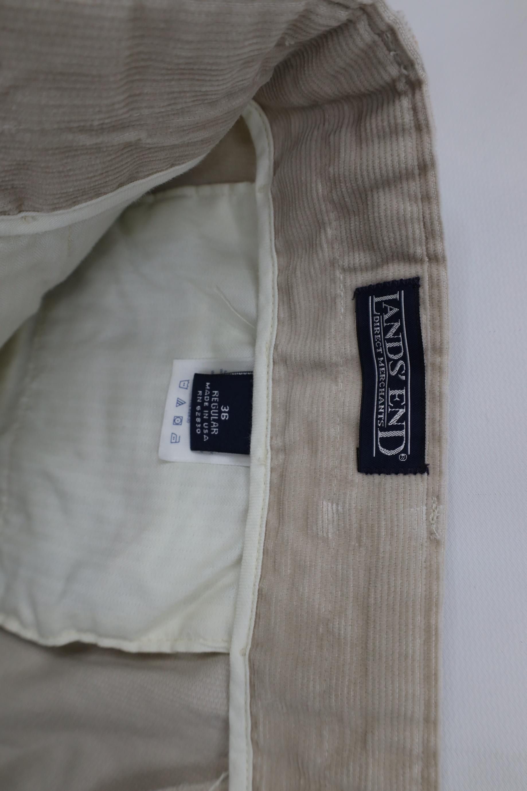 Lands' End Vintage 90s Lands End Wide Leg Chino Pants Stone USA Size US 36 / EU 52 - 8 Thumbnail