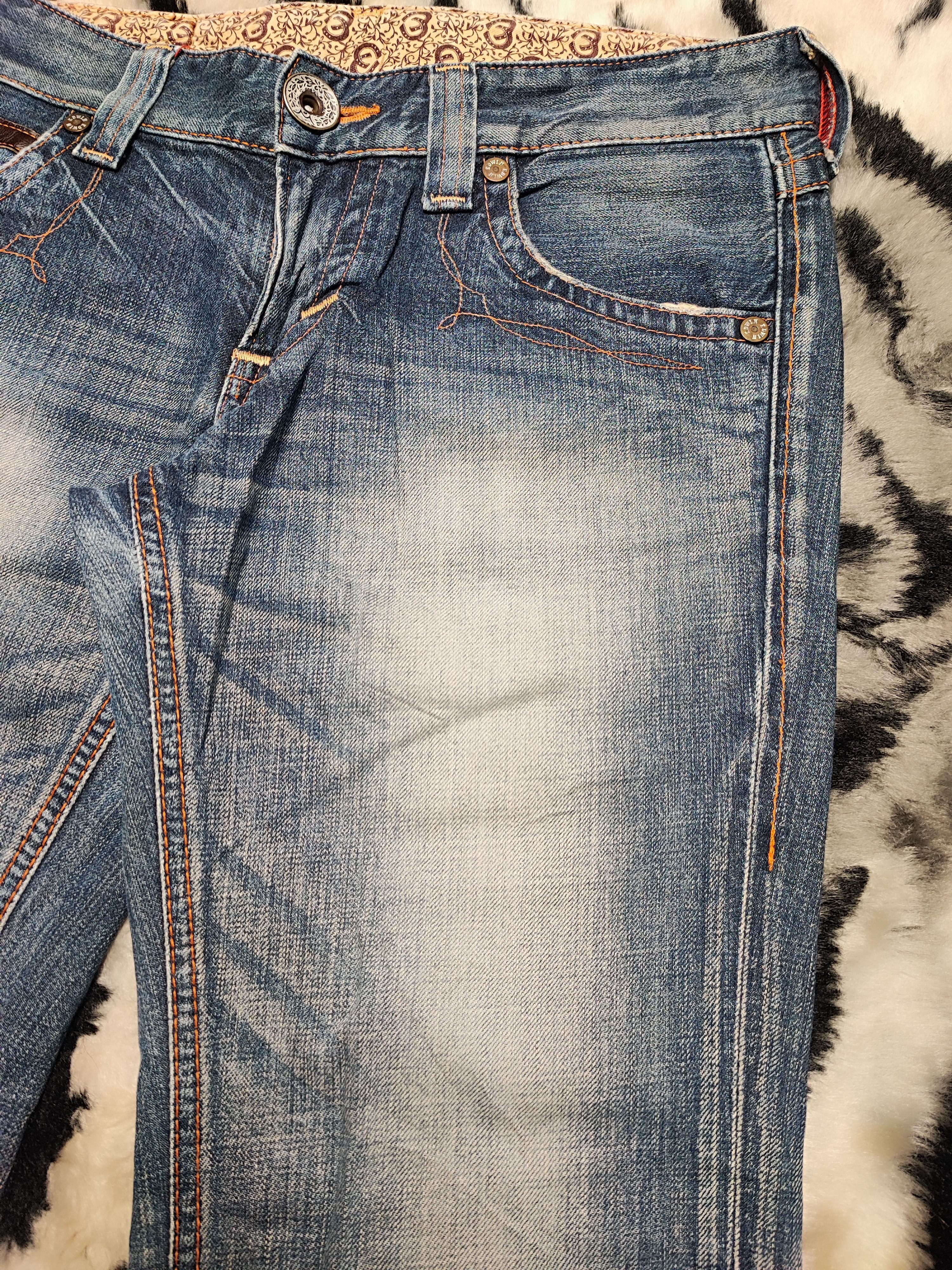 Edwin × If Six Was Nine × Japanese Brand VTG EDWIN 503 BLUE TRIP JEANS VERY RARE Size 31" - 7 Thumbnail