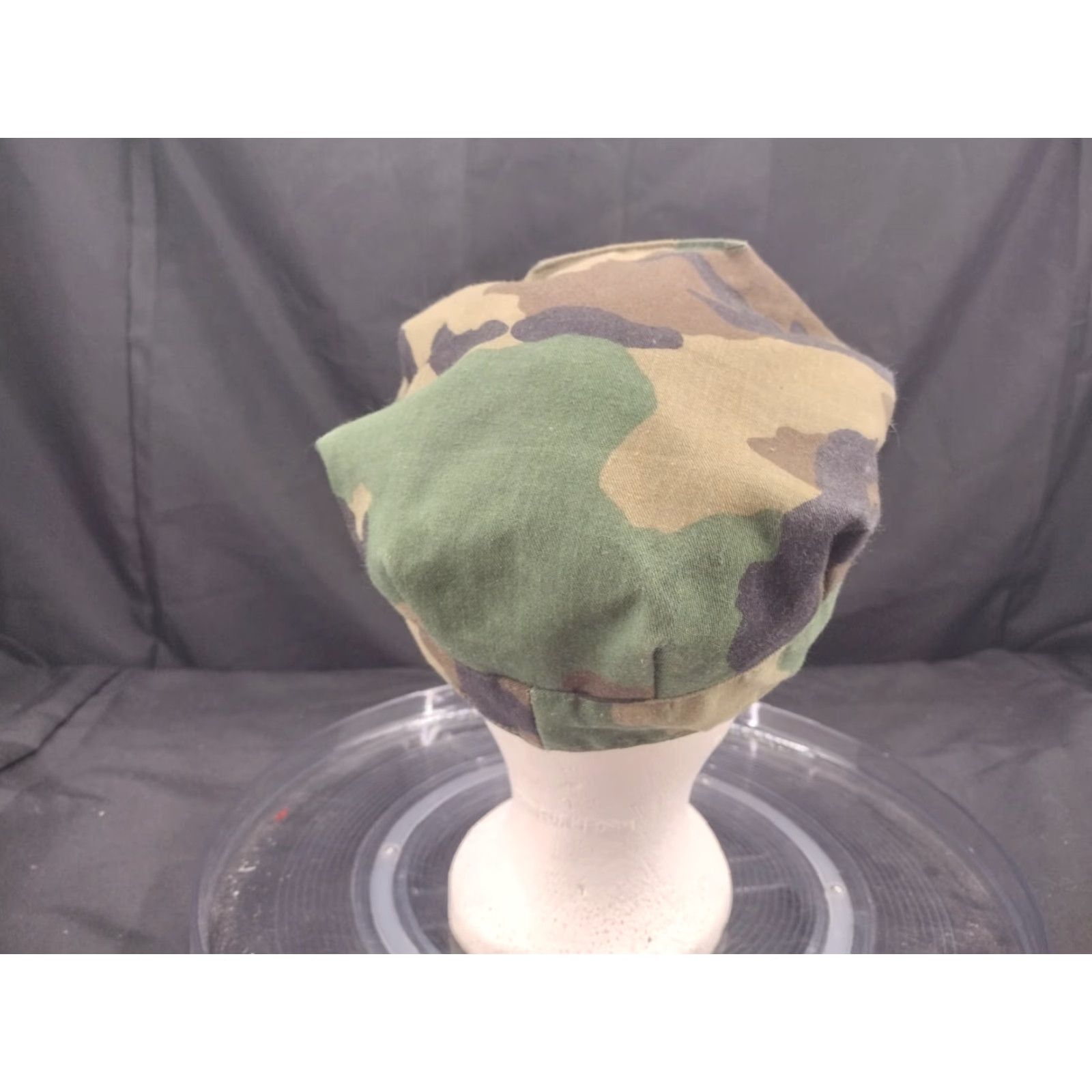 Vintage VINTAGE Military Hat Camouflage Green Cotton Canvas Casual Cap Men Reg/Size Green 80s Theme Breathing Size ONE SIZE - 3 Thumbnail