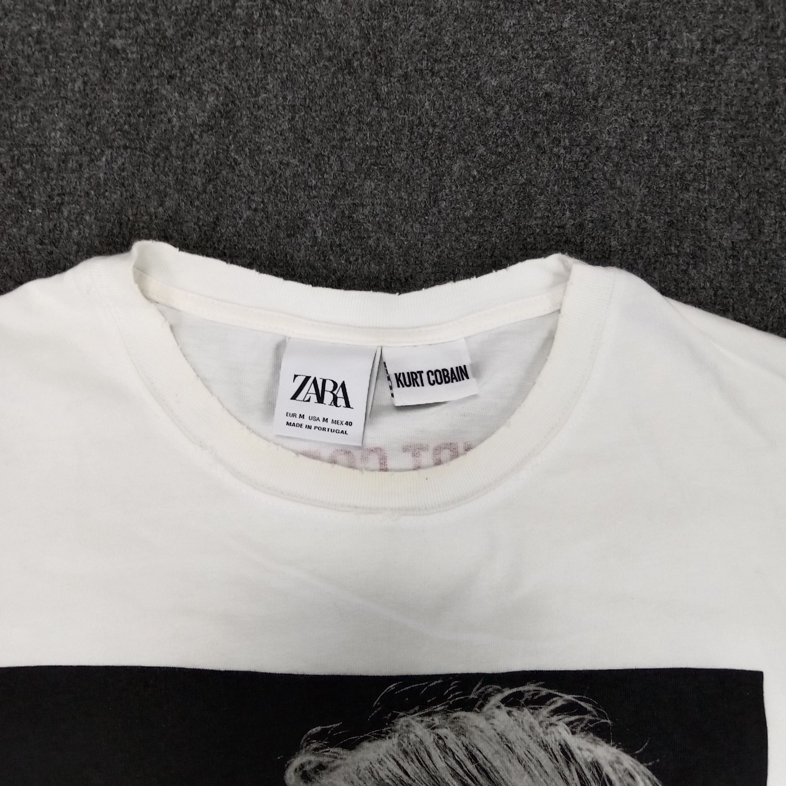 Vintage × Zara Zara X Kurt Nirvana Grunge Style Band Tshirt Size US L / EU 52-54 / 3 - 4 Thumbnail