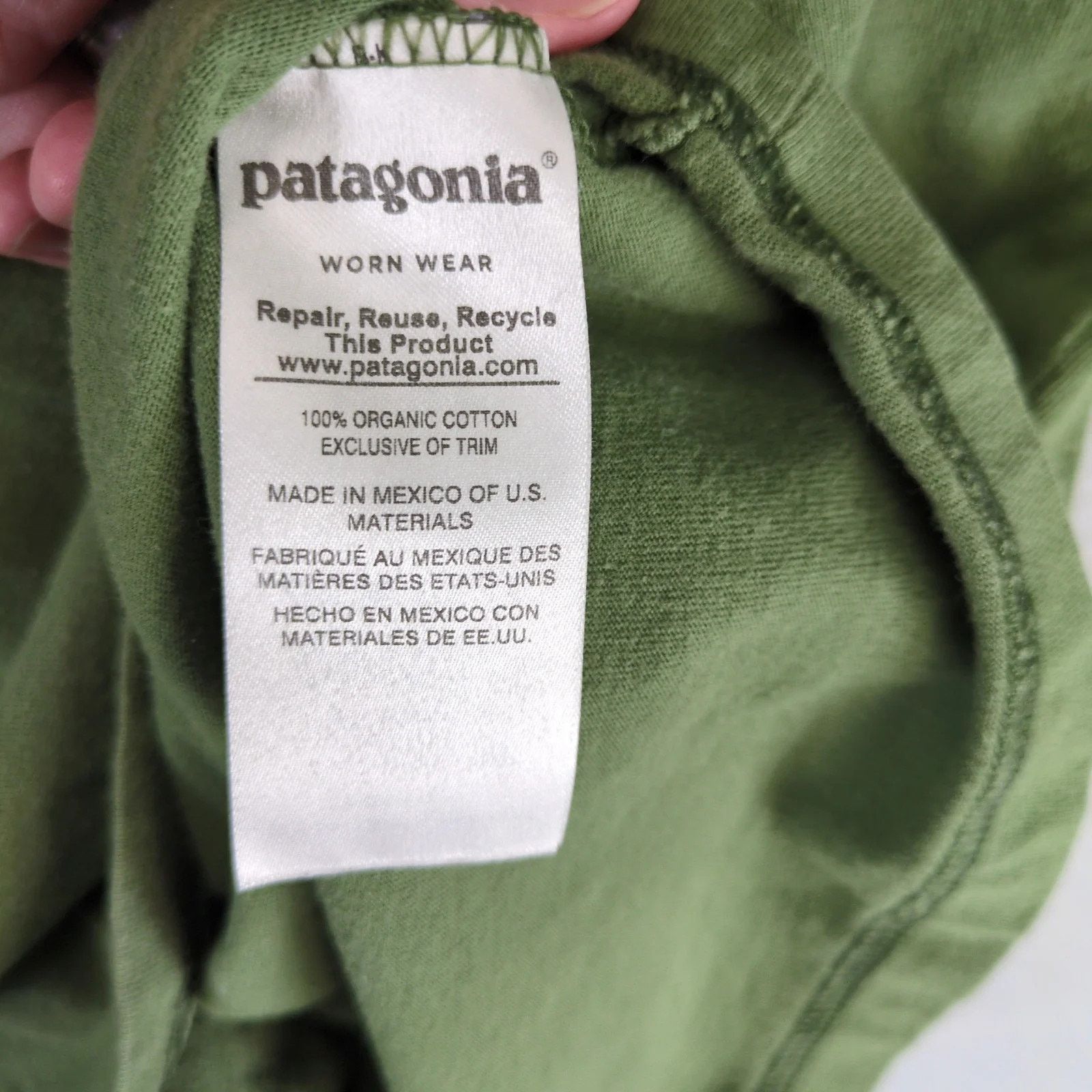 Patagonia Patagonia Regular Fit Men's S T-Shirt Green Logo Org Cotton Size US S / EU 44-46 / 1 - 5 Thumbnail
