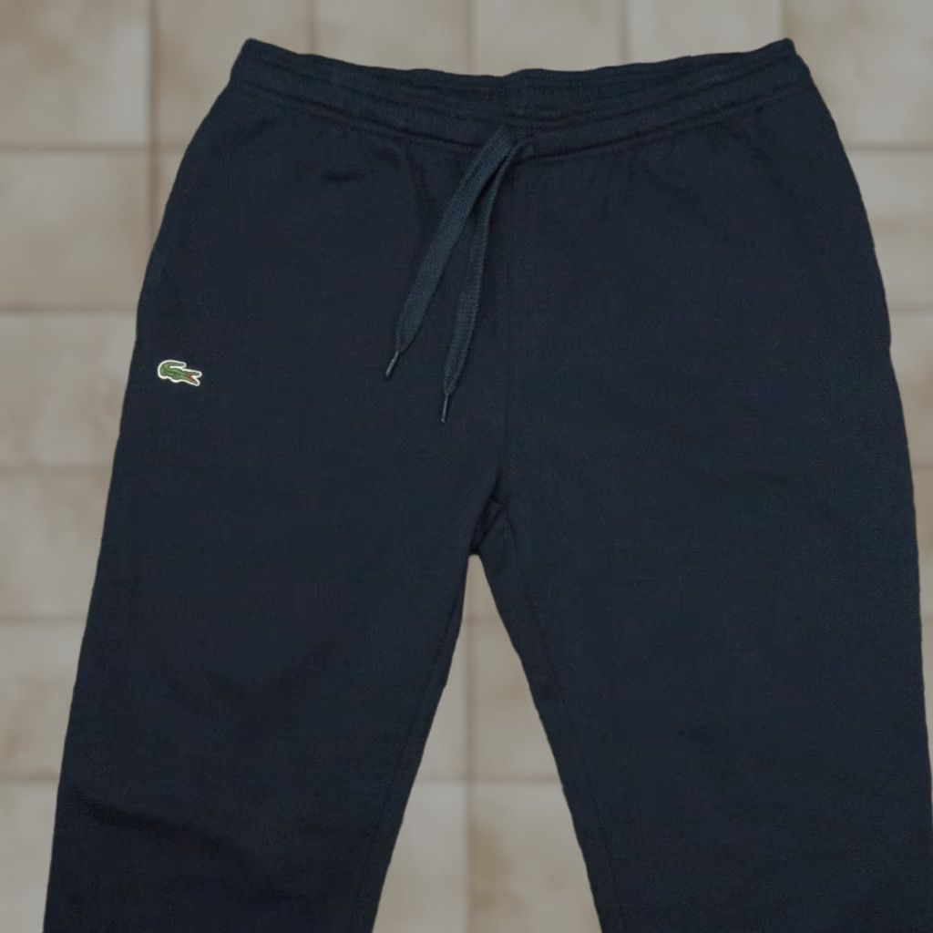 Lacoste Lacoste Pants Mens Large Navy Blue Sport Joggers Tapered Sweatpants Preppy NWT Size US 33 - 1 Thumbnail