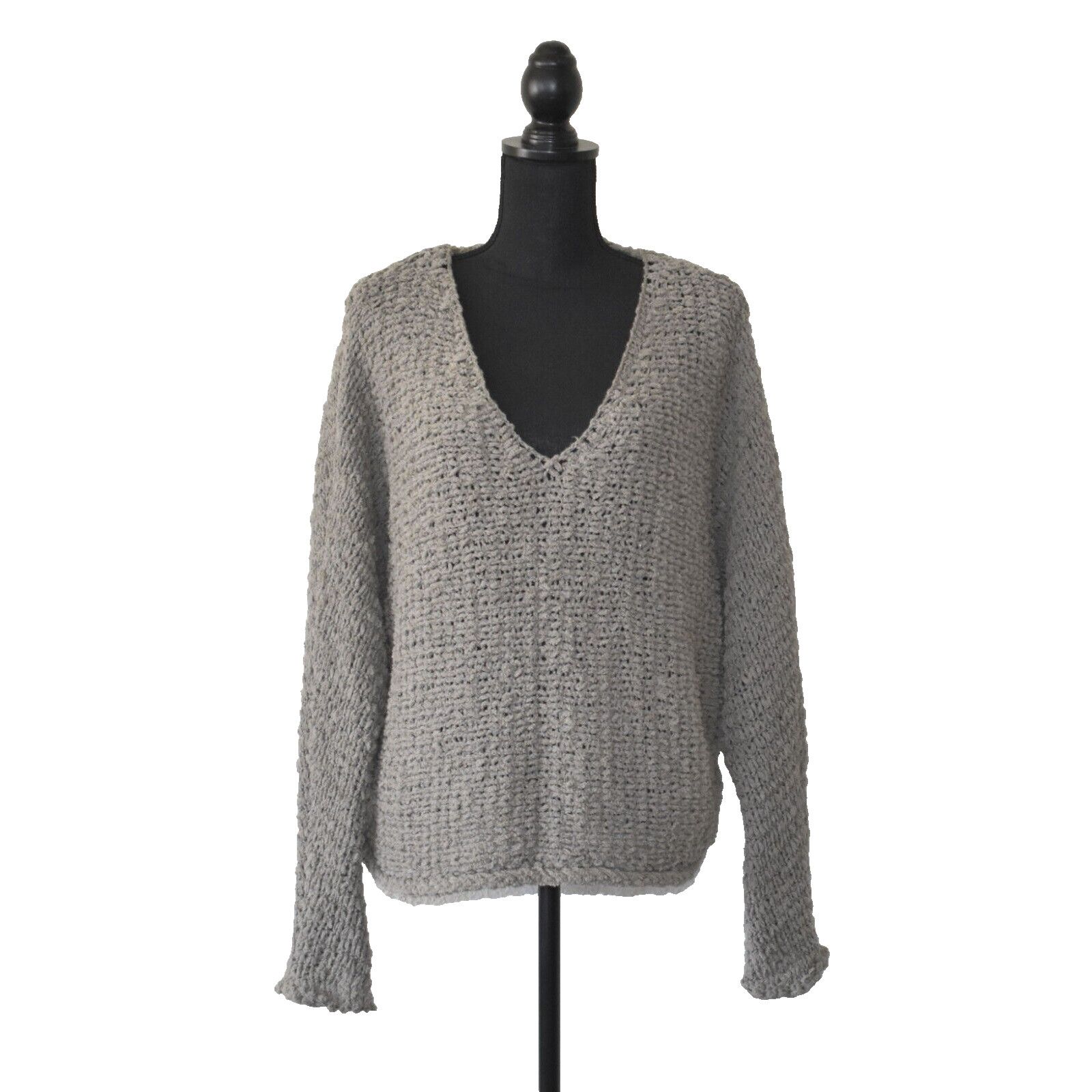 Free People NWT FREE PEOPLE Cotton Dolphin Bay Knit Sweater Size S $128 Size S / US 4 / IT 40 - 1 Thumbnail